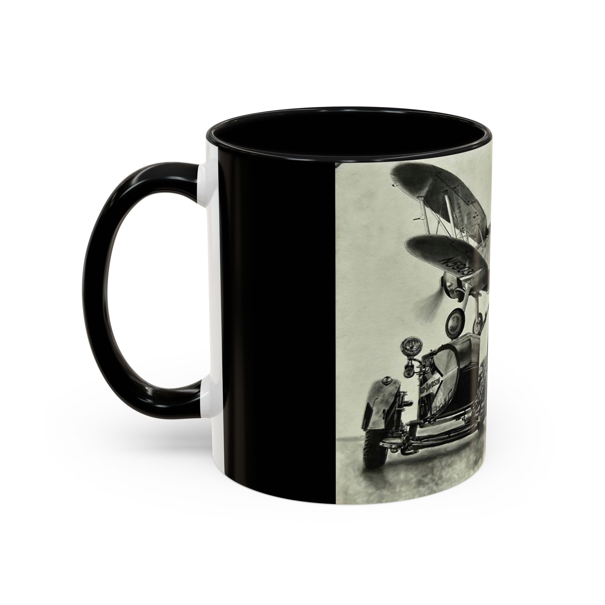 17 Retro Motorcycle & Airplane Coffee Mug