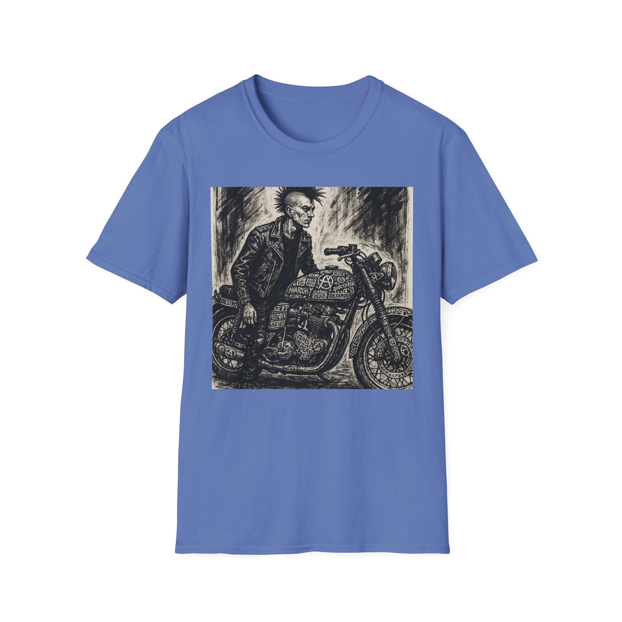 Punk Biker Illustration T-Shirt