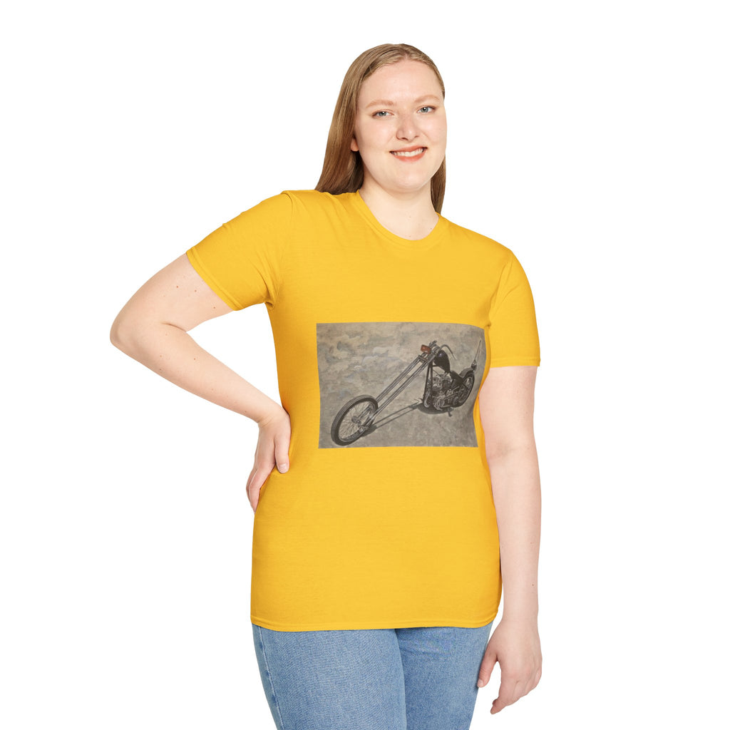 Retro Chopper Motorcycle Poster T-Shirt