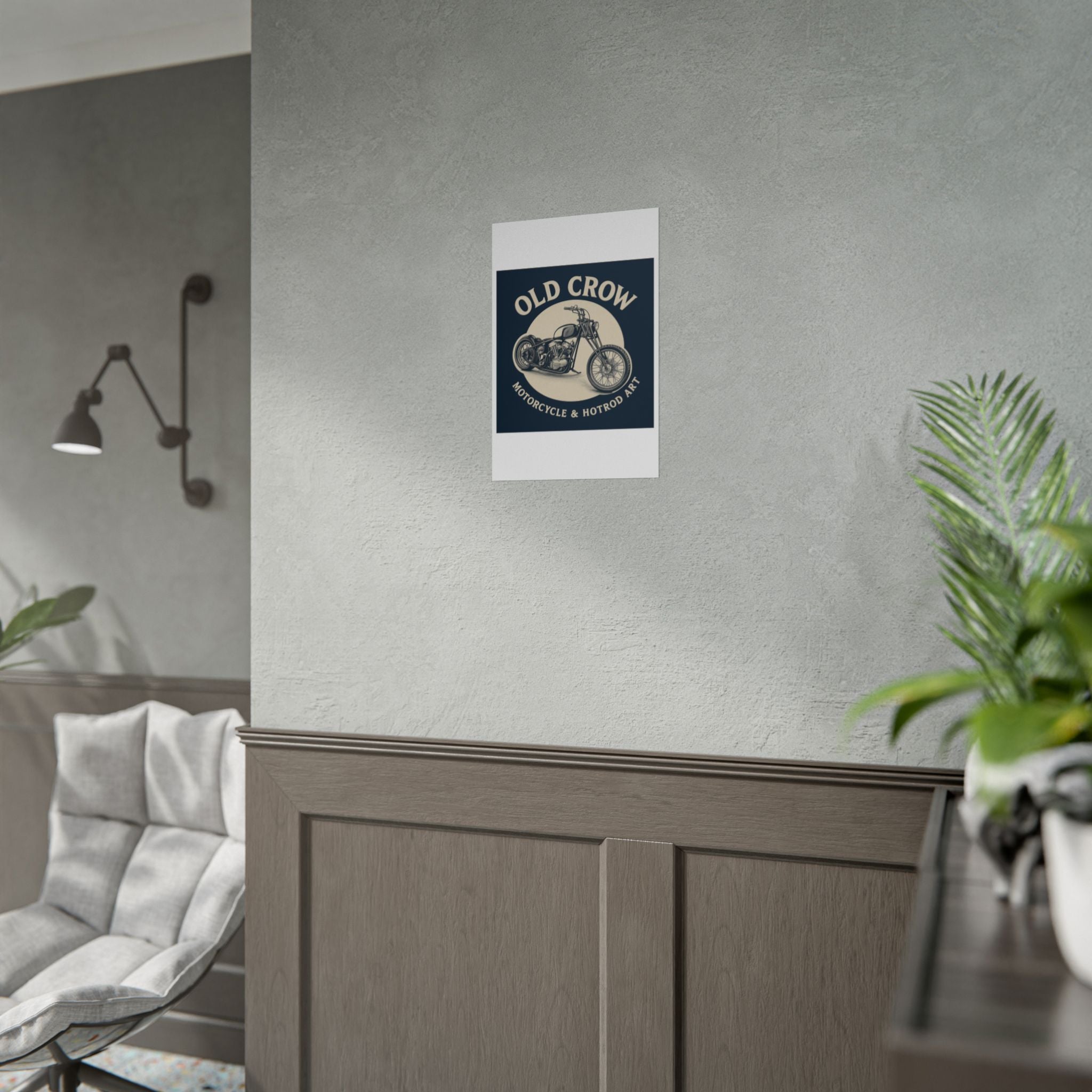 Old Crow Rolled Poster, Retro Wall Decor
