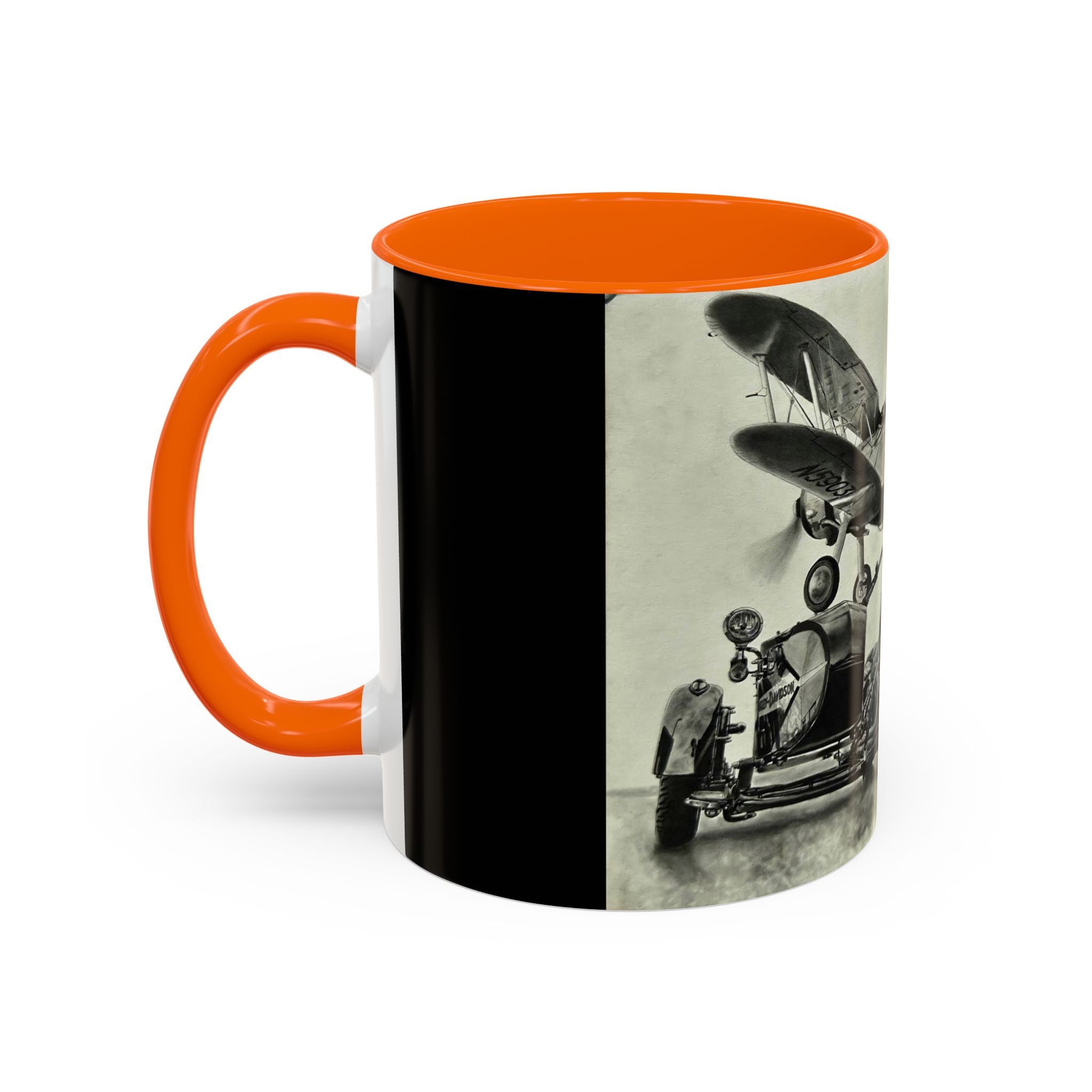 17 Retro Motorcycle & Airplane Coffee Mug