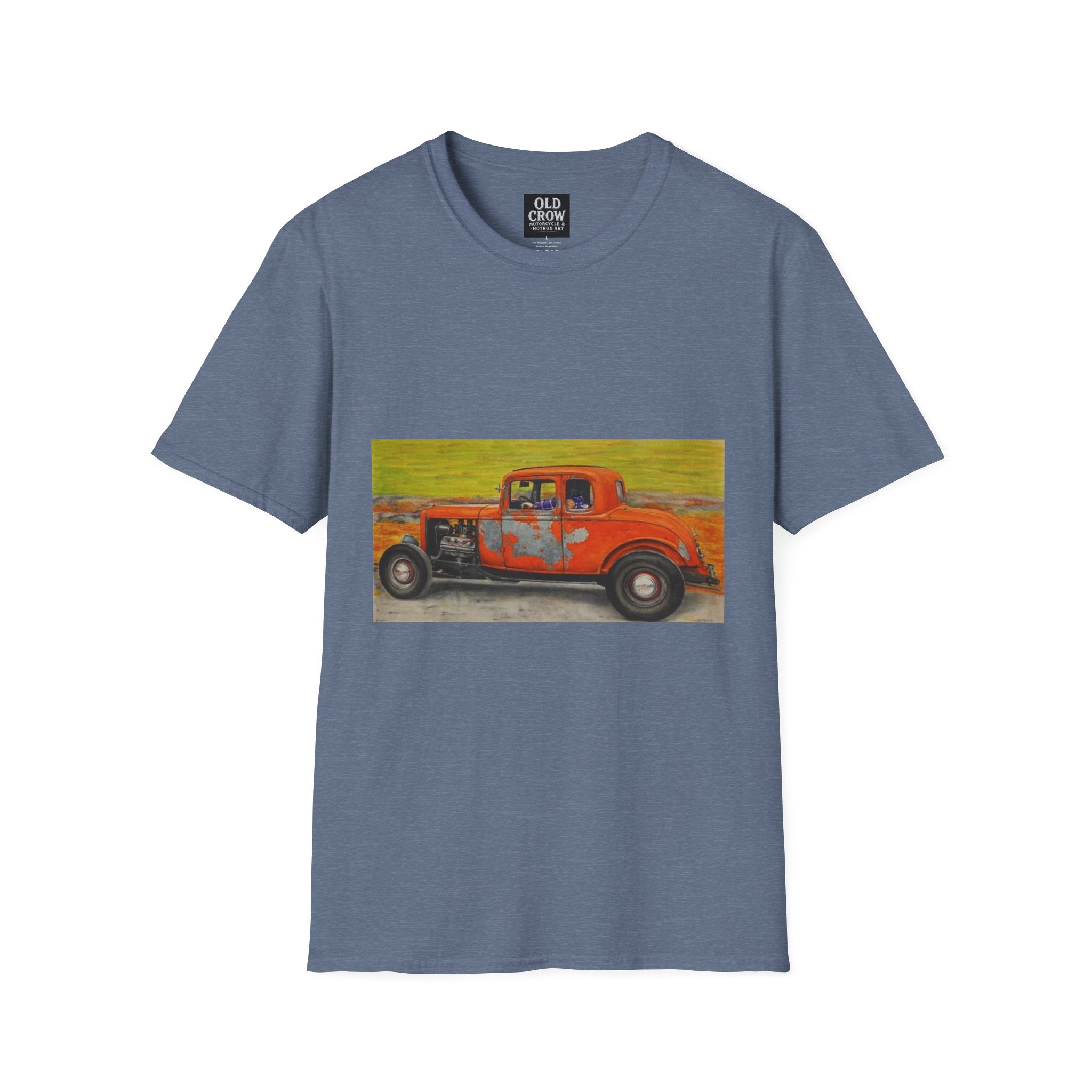 Vintage Hotrod in Motion Softstyle T-Shirt, " Book'n"
