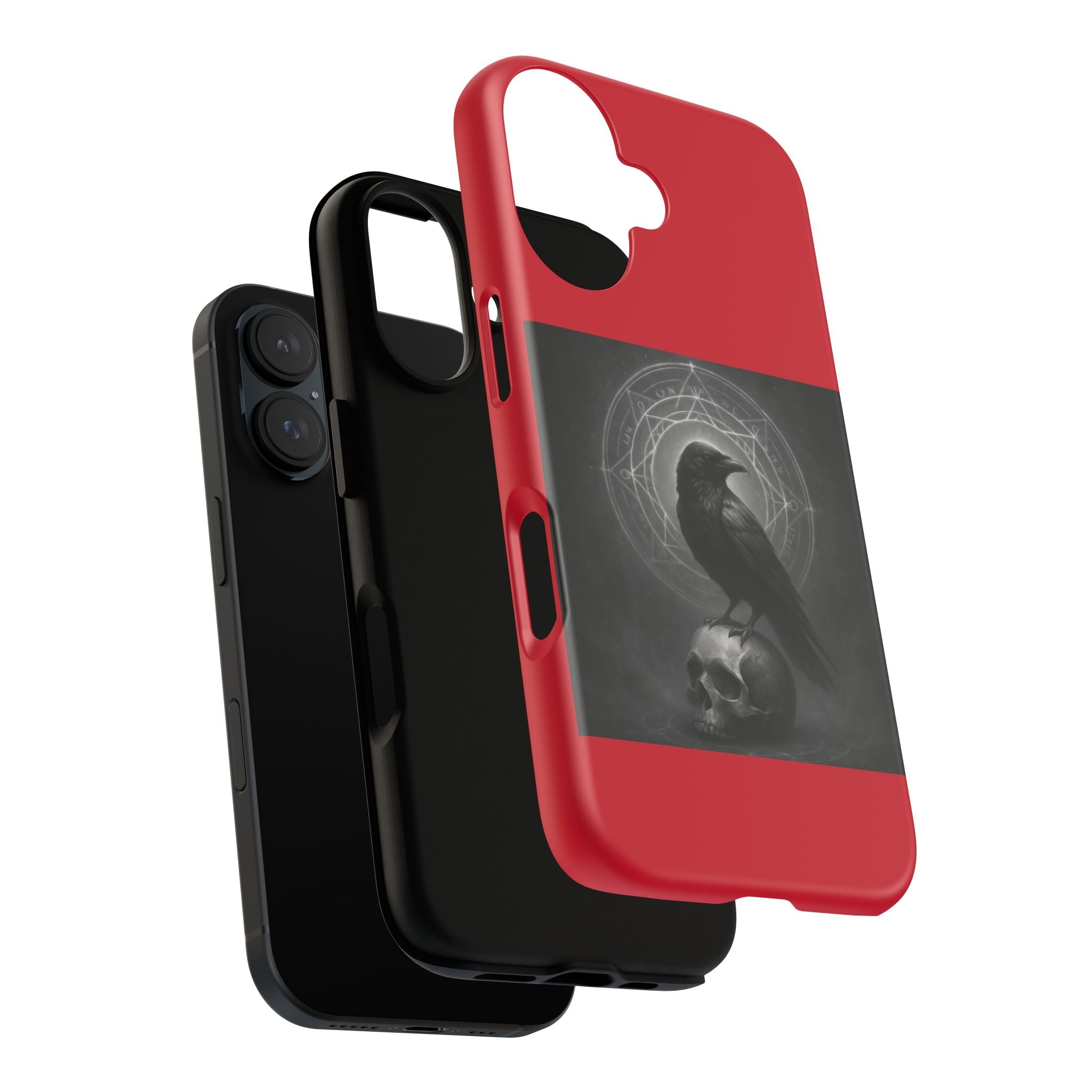 Occult Raven Sigil & Skull Art Cases