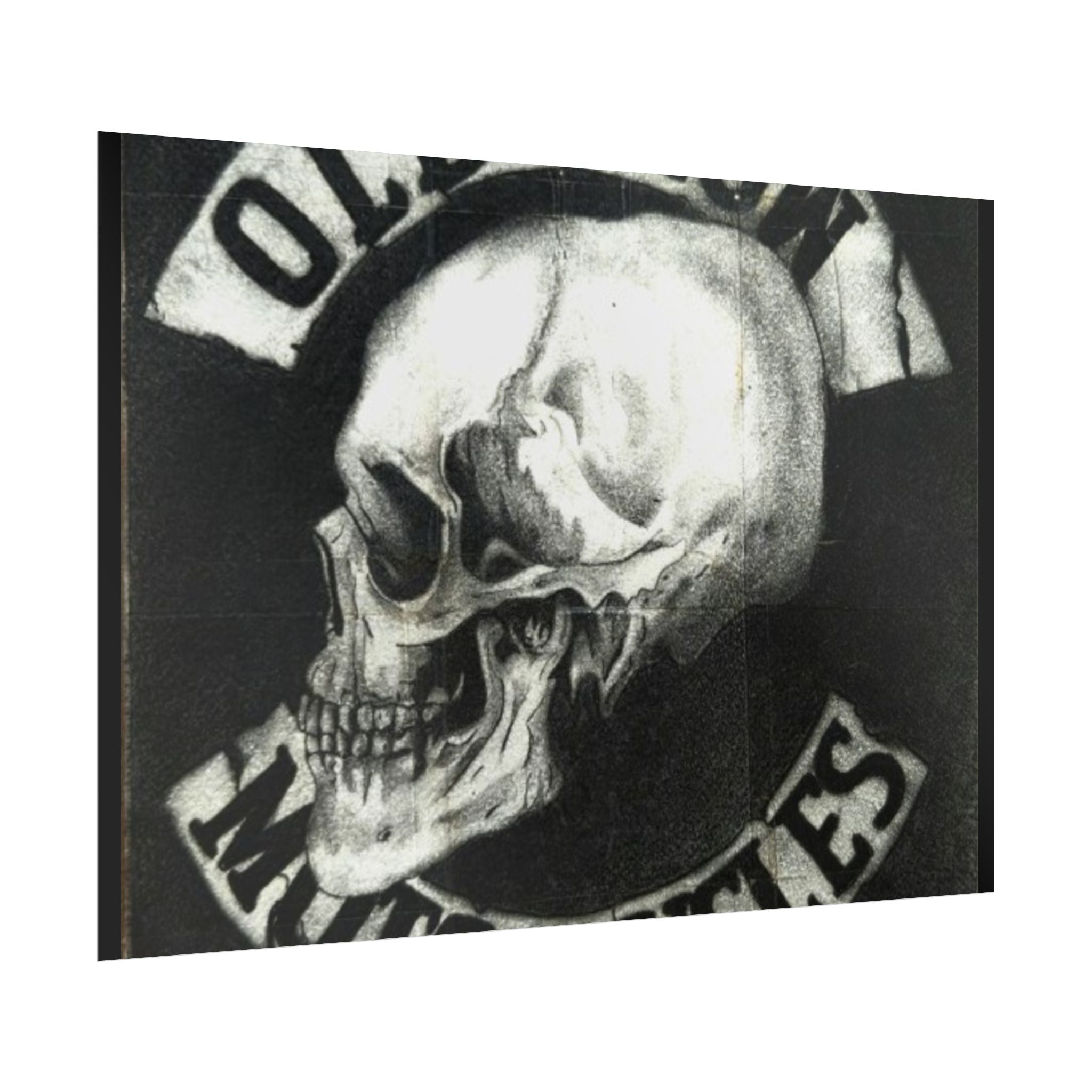Vintage Motorcycle Skull Rolled Posters