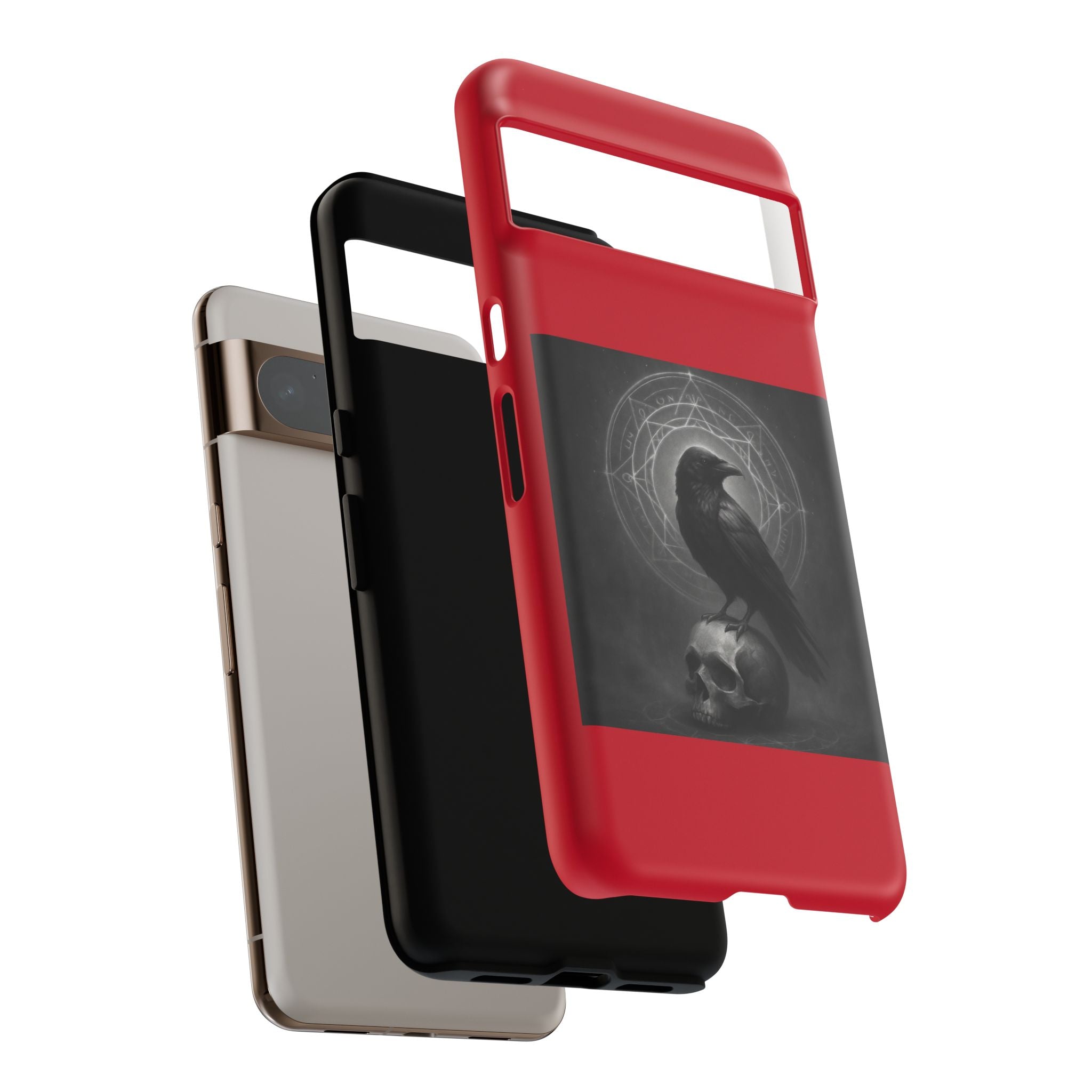 Occult Raven Sigil & Skull Art Cases