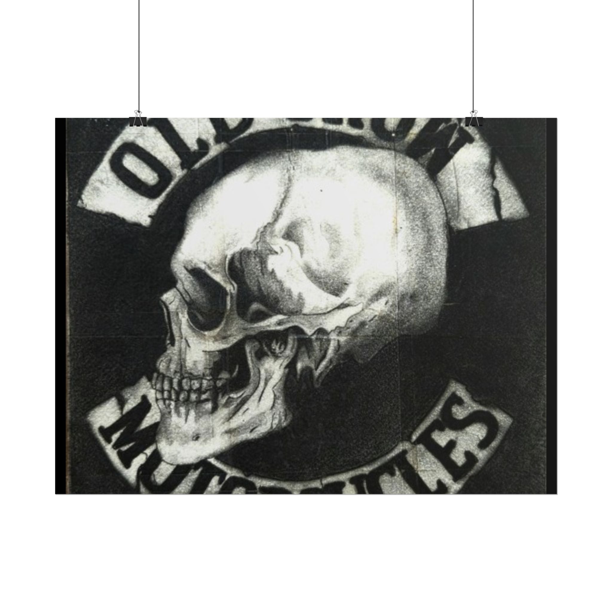Vintage Motorcycle Skull Rolled Posters