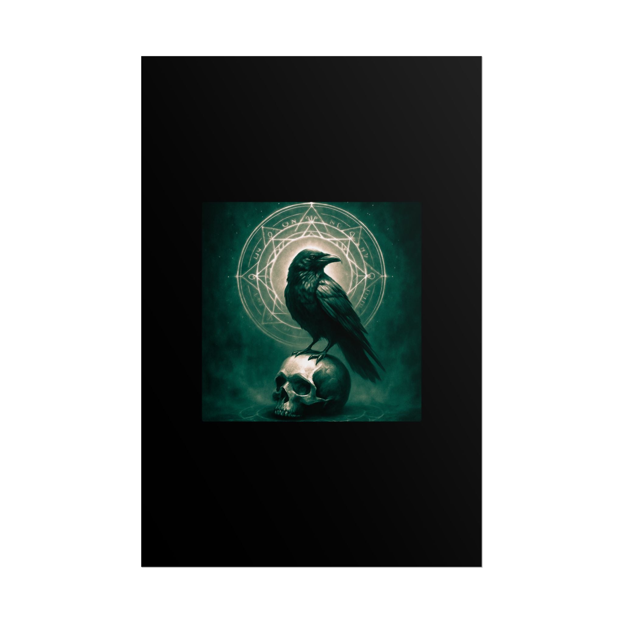 Mystical Raven Art Poster | Dark Aesthetic Wall Decor for Home