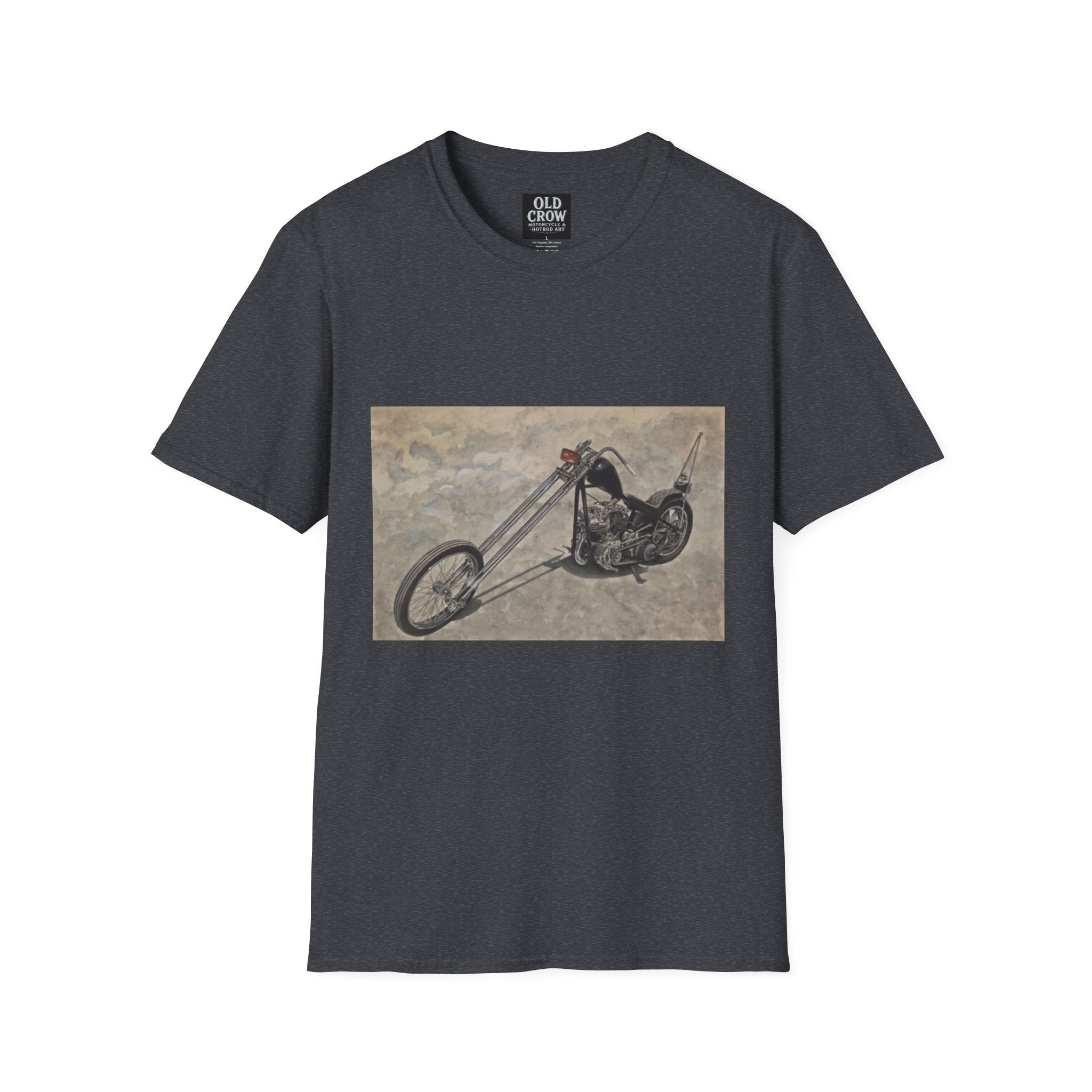 Retro Chopper Motorcycle Poster T-Shirt