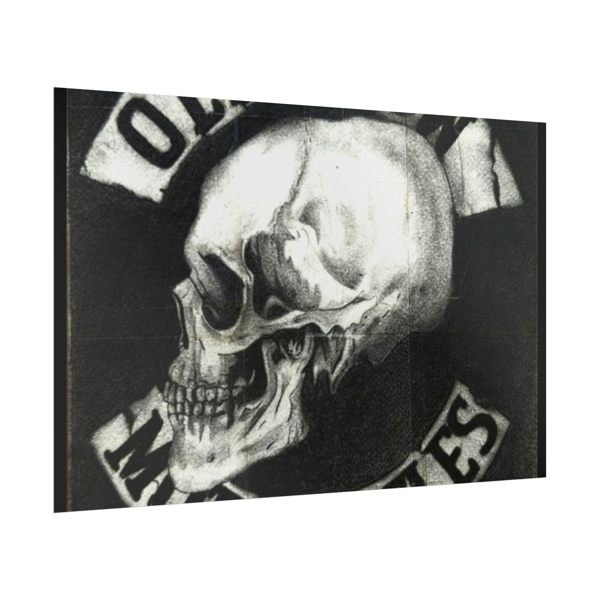 Vintage Motorcycle Skull Rolled Posters