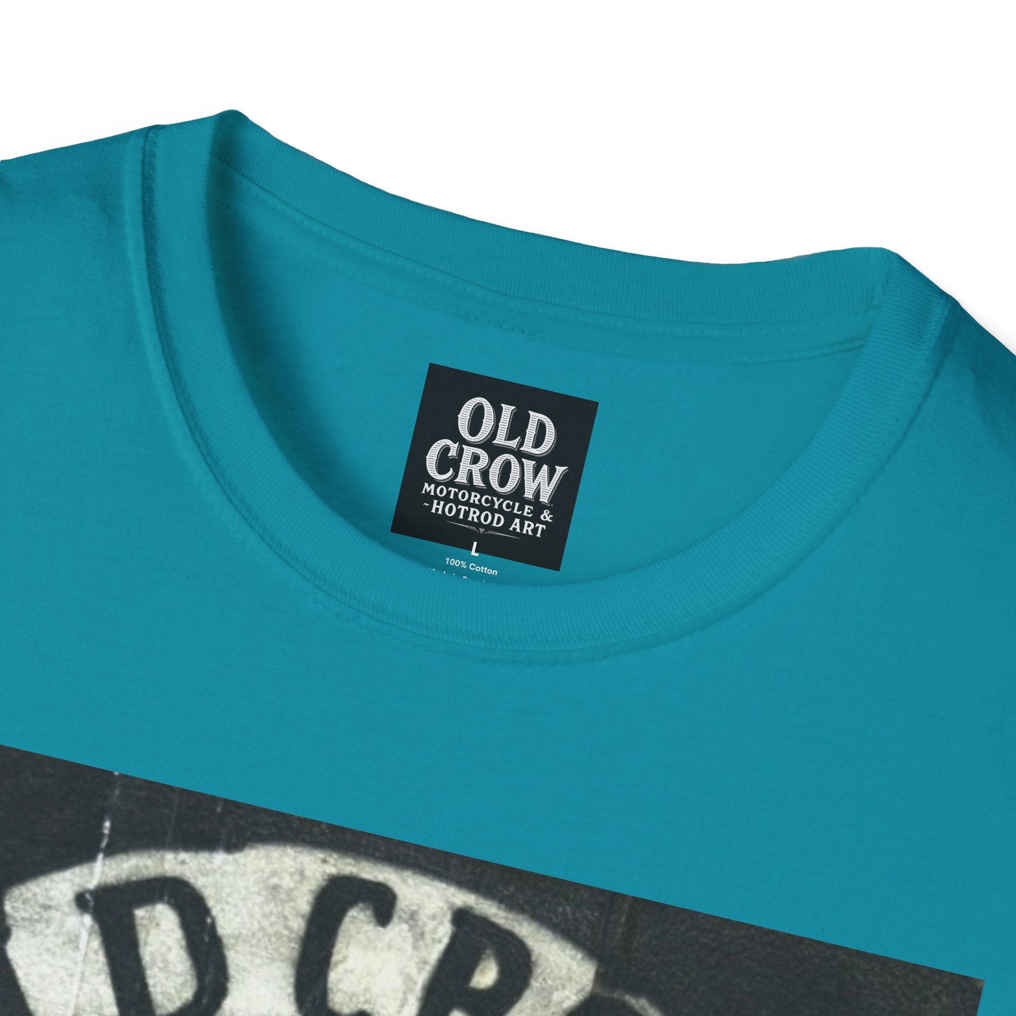 Old Crow Motorcycles Skull Emblem Patch T-Shirt