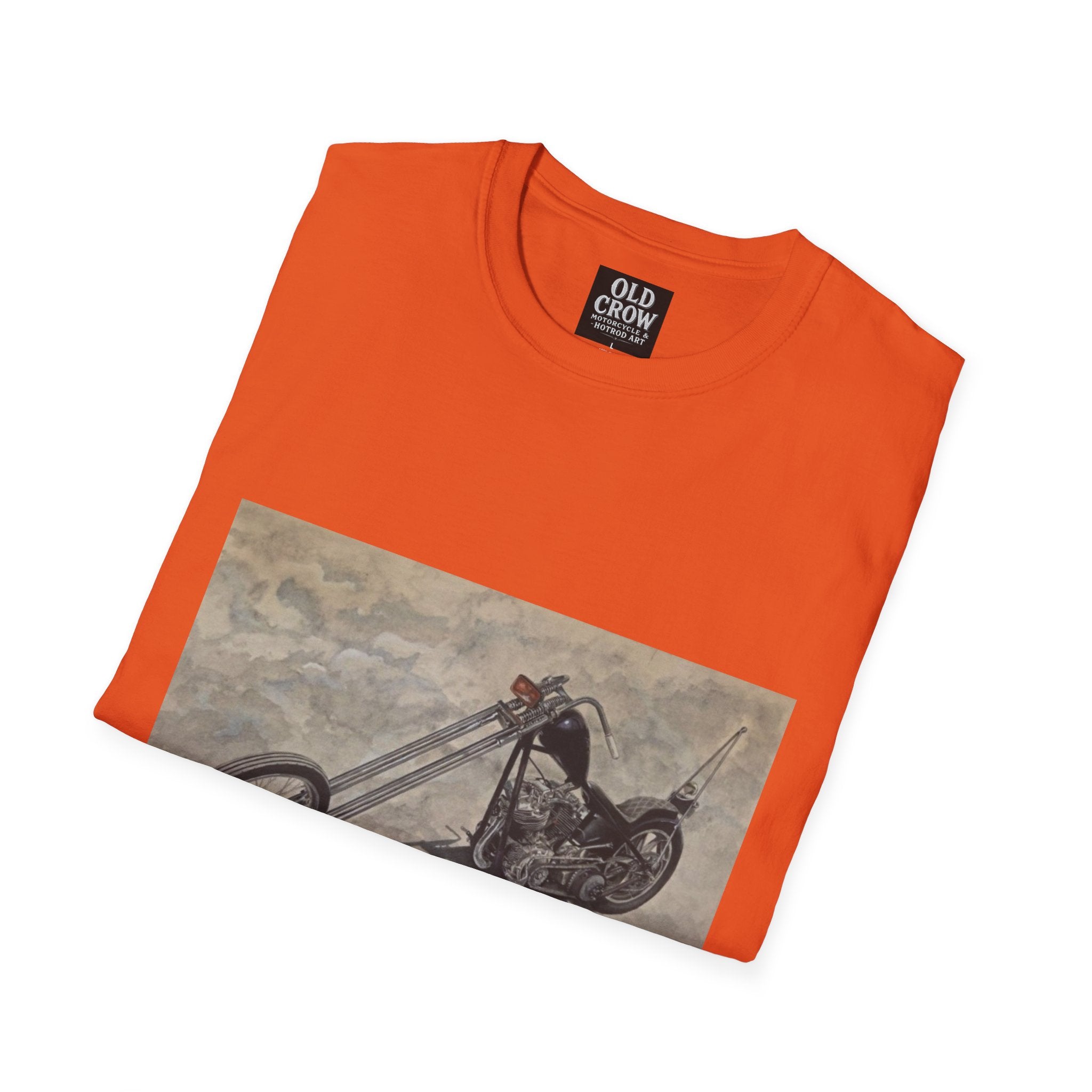 Retro Chopper Motorcycle Poster T-Shirt