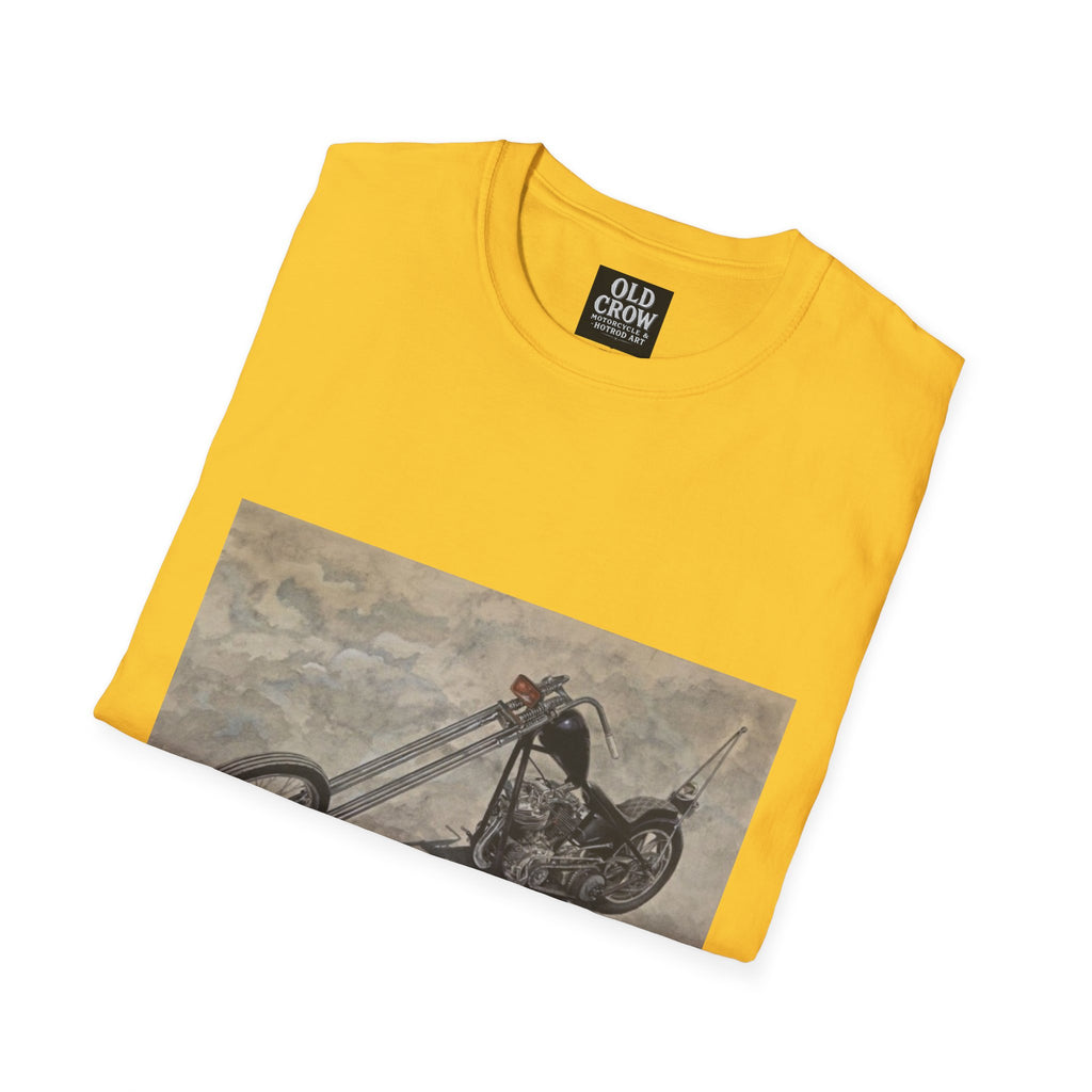 Retro Chopper Motorcycle Poster T-Shirt