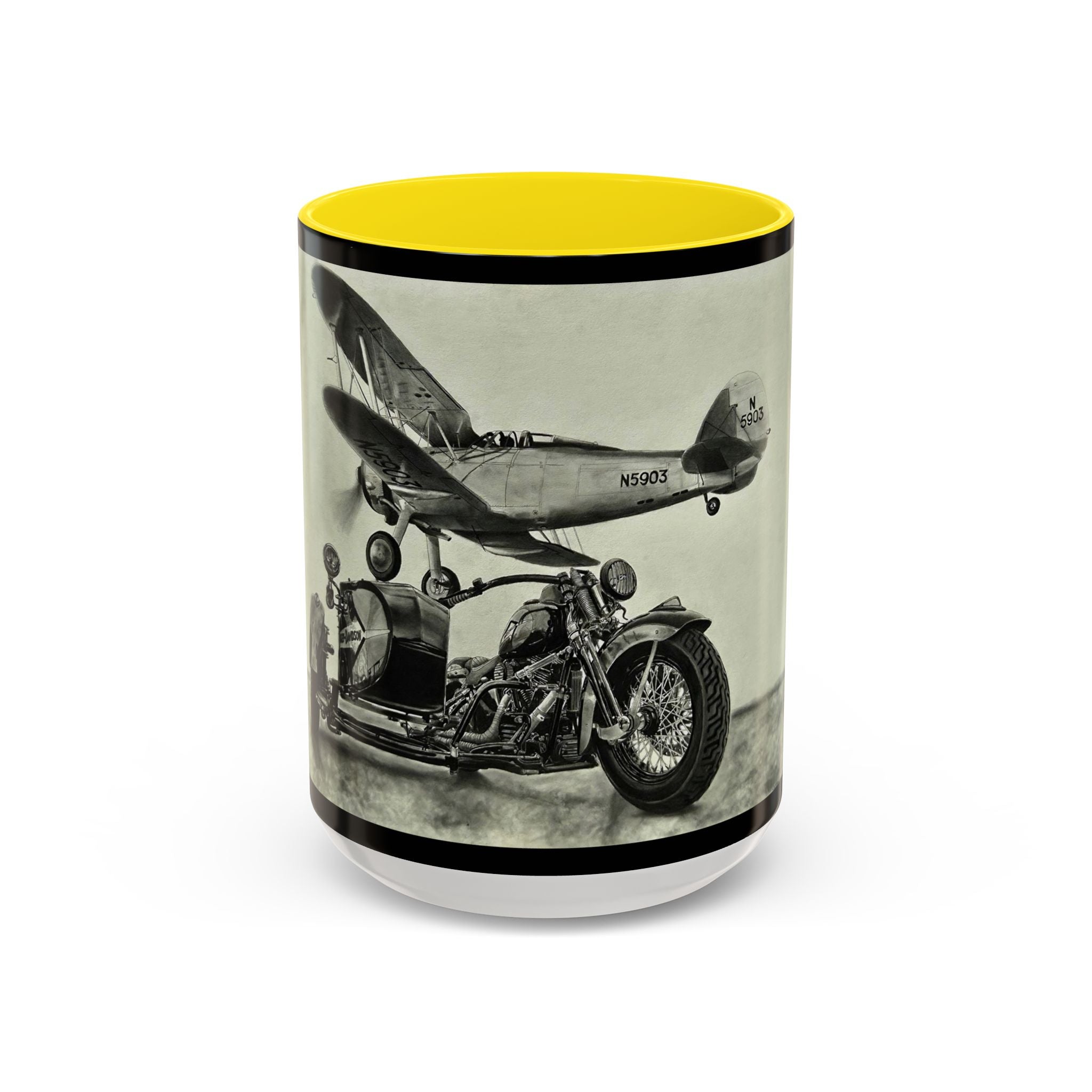 17 Retro Motorcycle & Airplane Coffee Mug