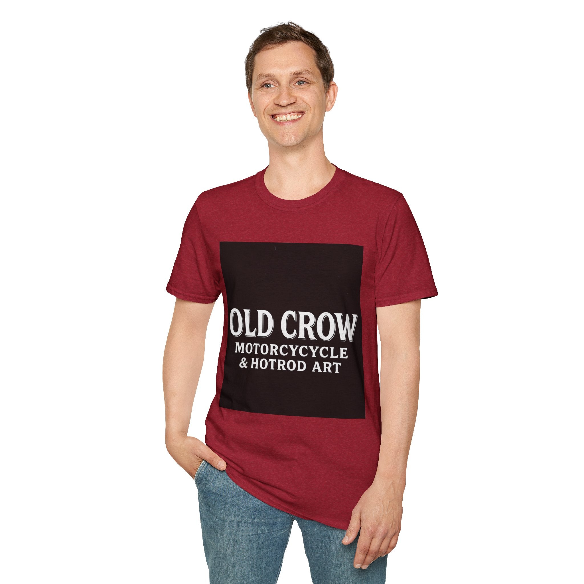 Old Crow Motorcycle & Hotrod Art  T-Shirt