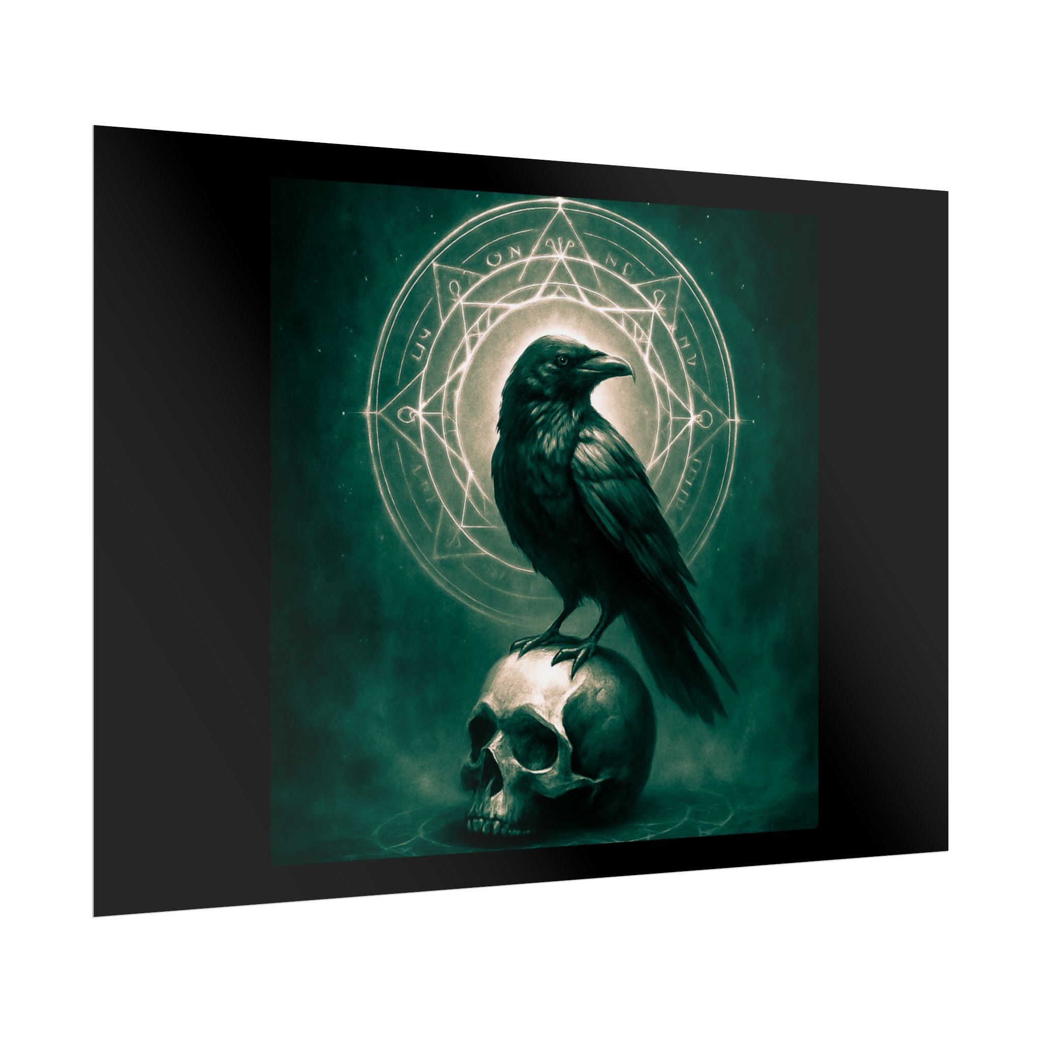 Mystical Raven Art Poster | Dark Aesthetic Wall Decor for Home