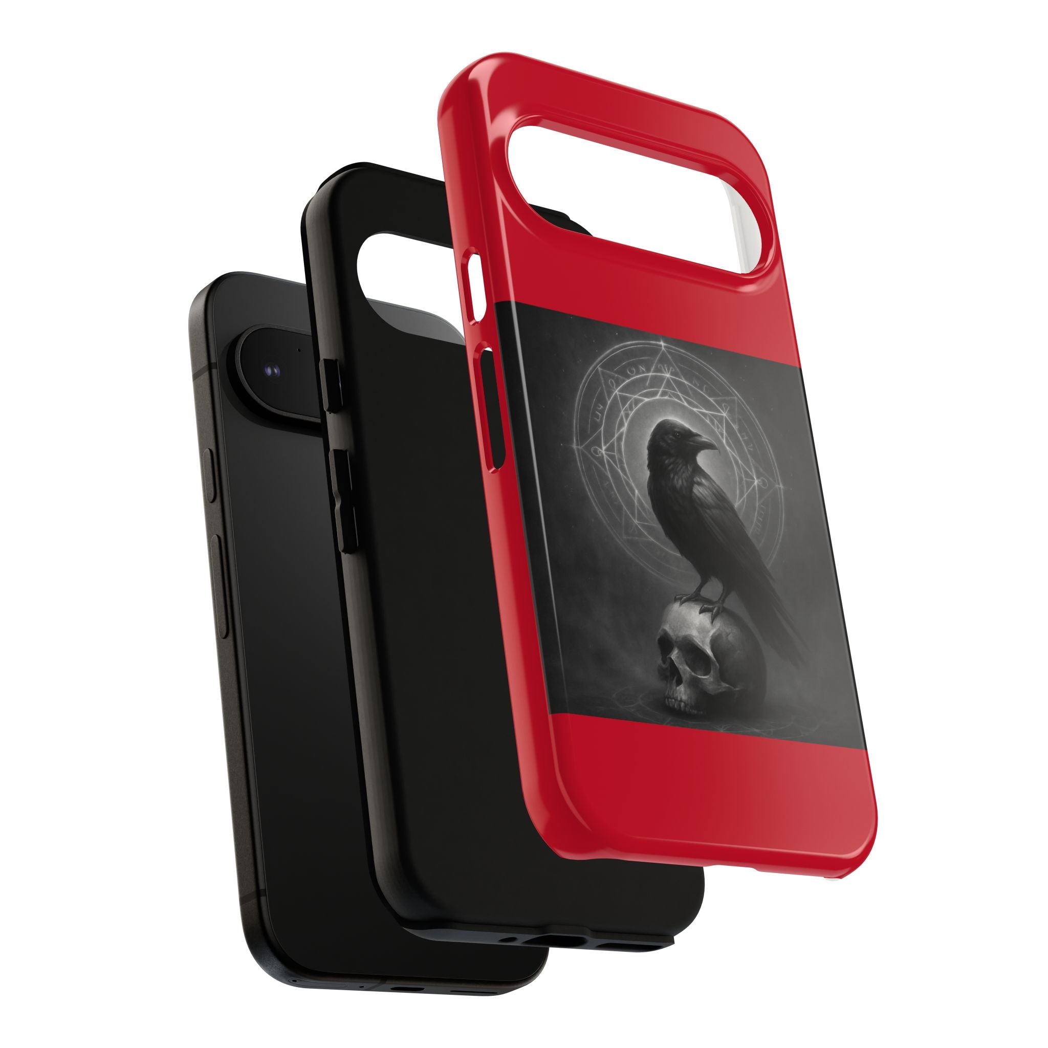 Occult Raven Sigil & Skull Art Cases