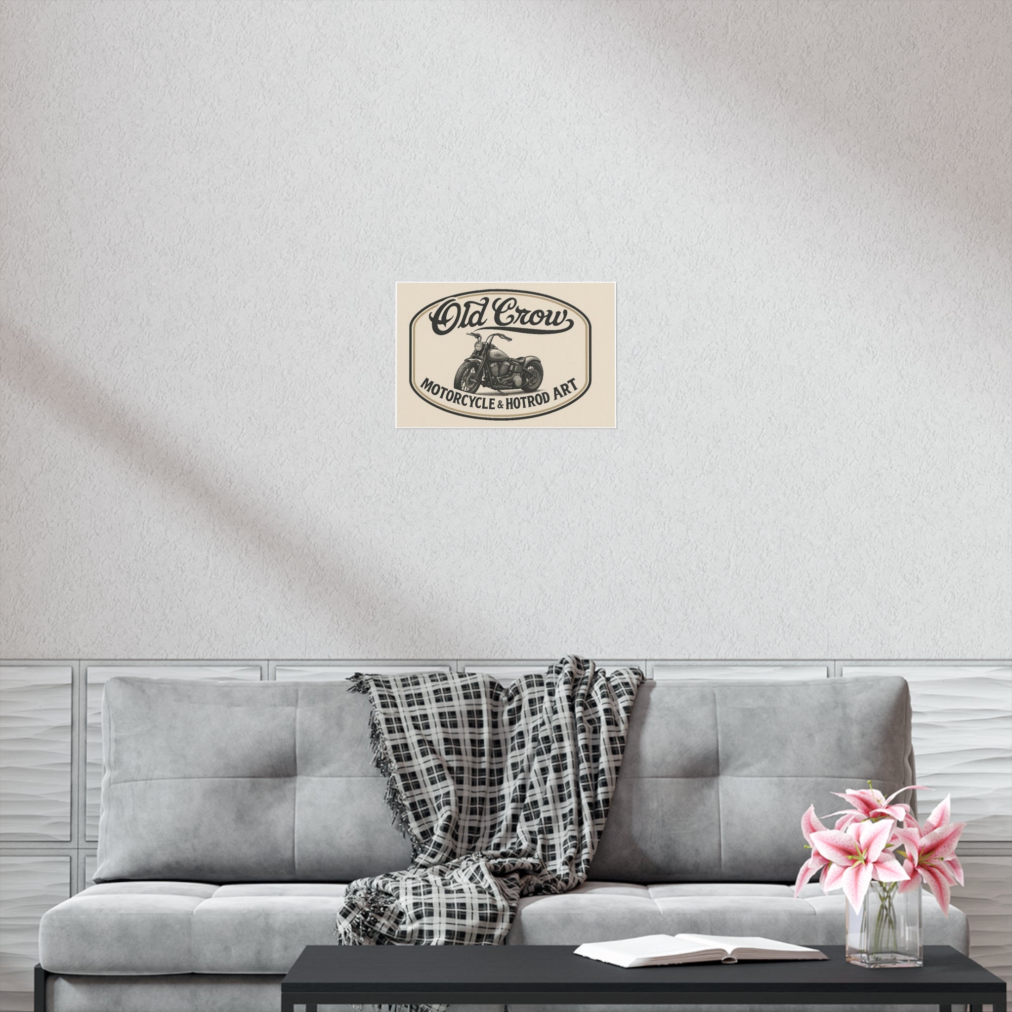 Vintage Motorcycle Art Poster, Garage Wall Art