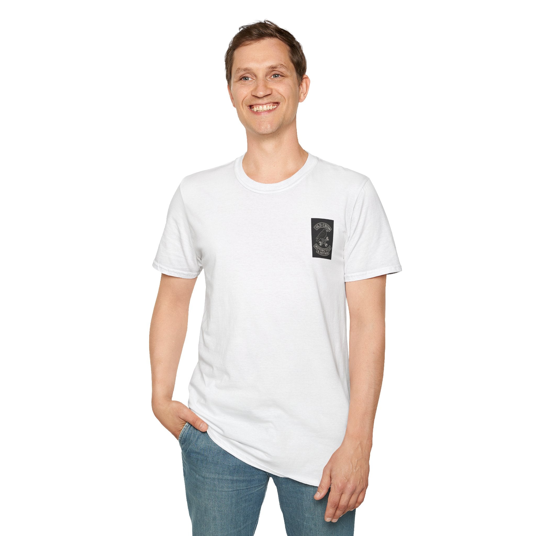 Biker  Emblem T-Shirt, Old Crow Motorcycles