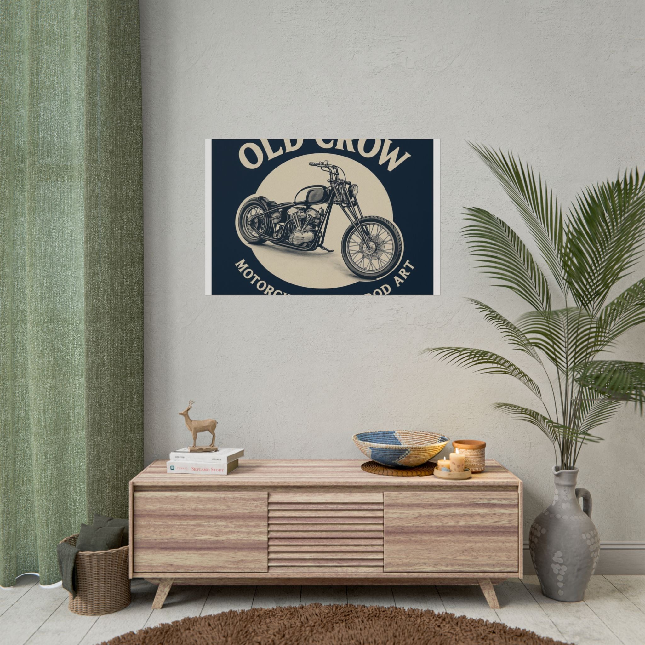 Old Crow Rolled Poster, Retro Wall Decor