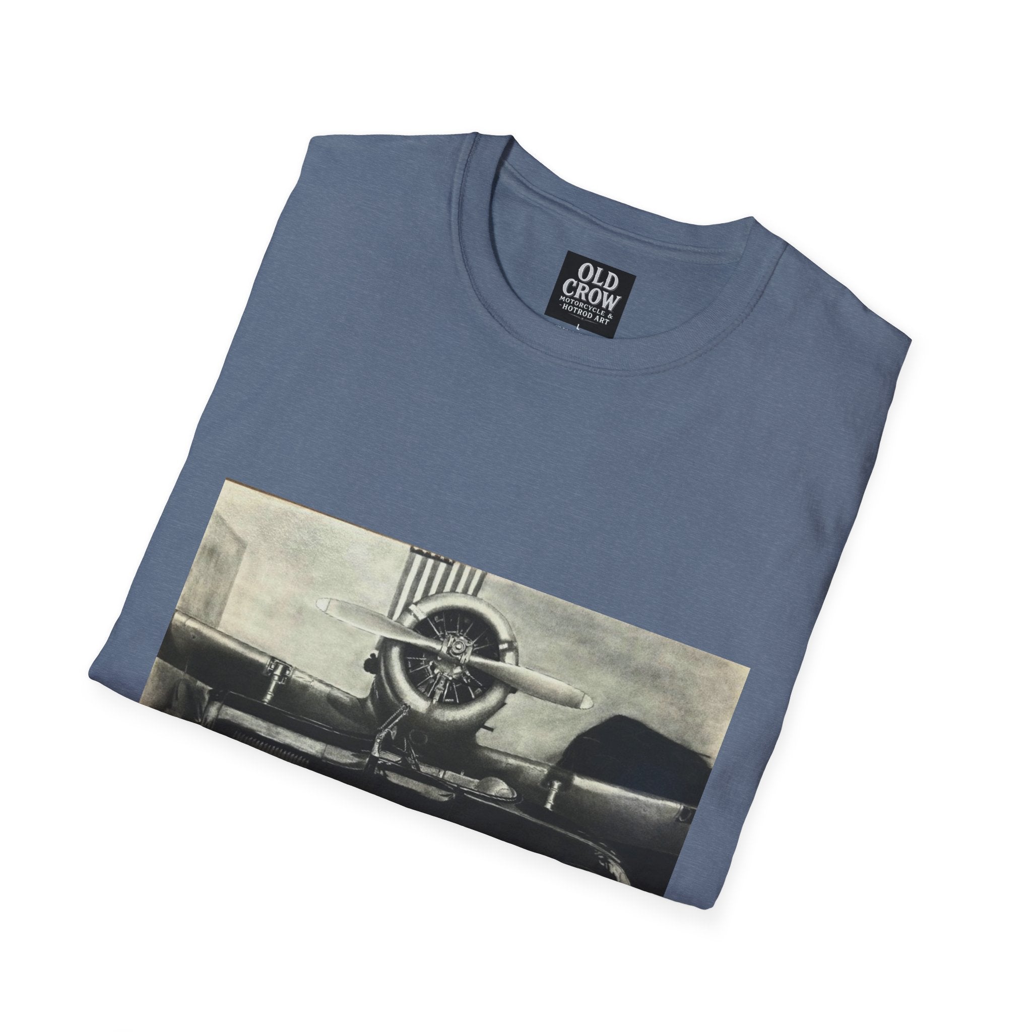 Speed & Sky Softstyle T-Shirt, WW2 Airplane, Hotrod Roadster