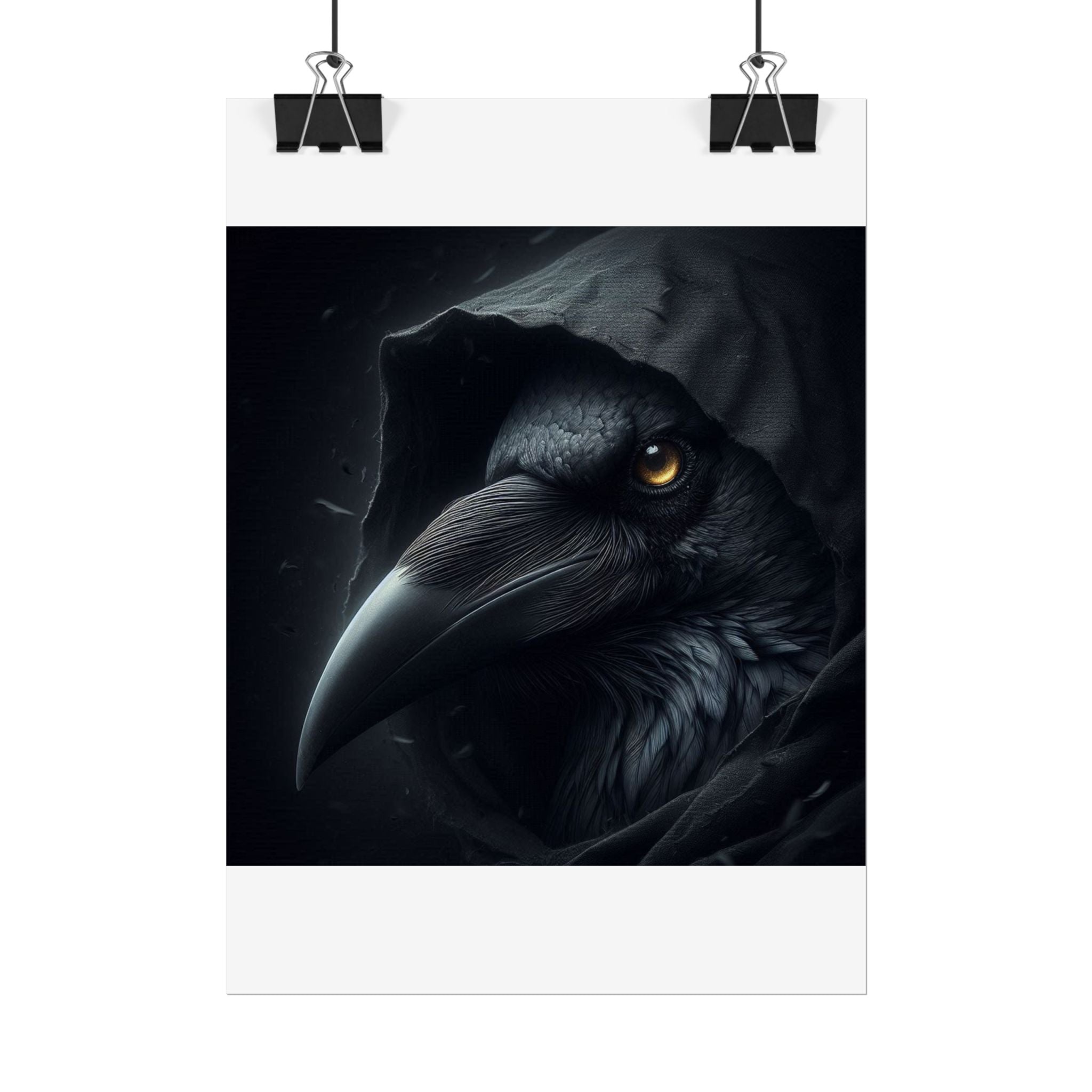 Dark Raven Hooded Rolled Poster