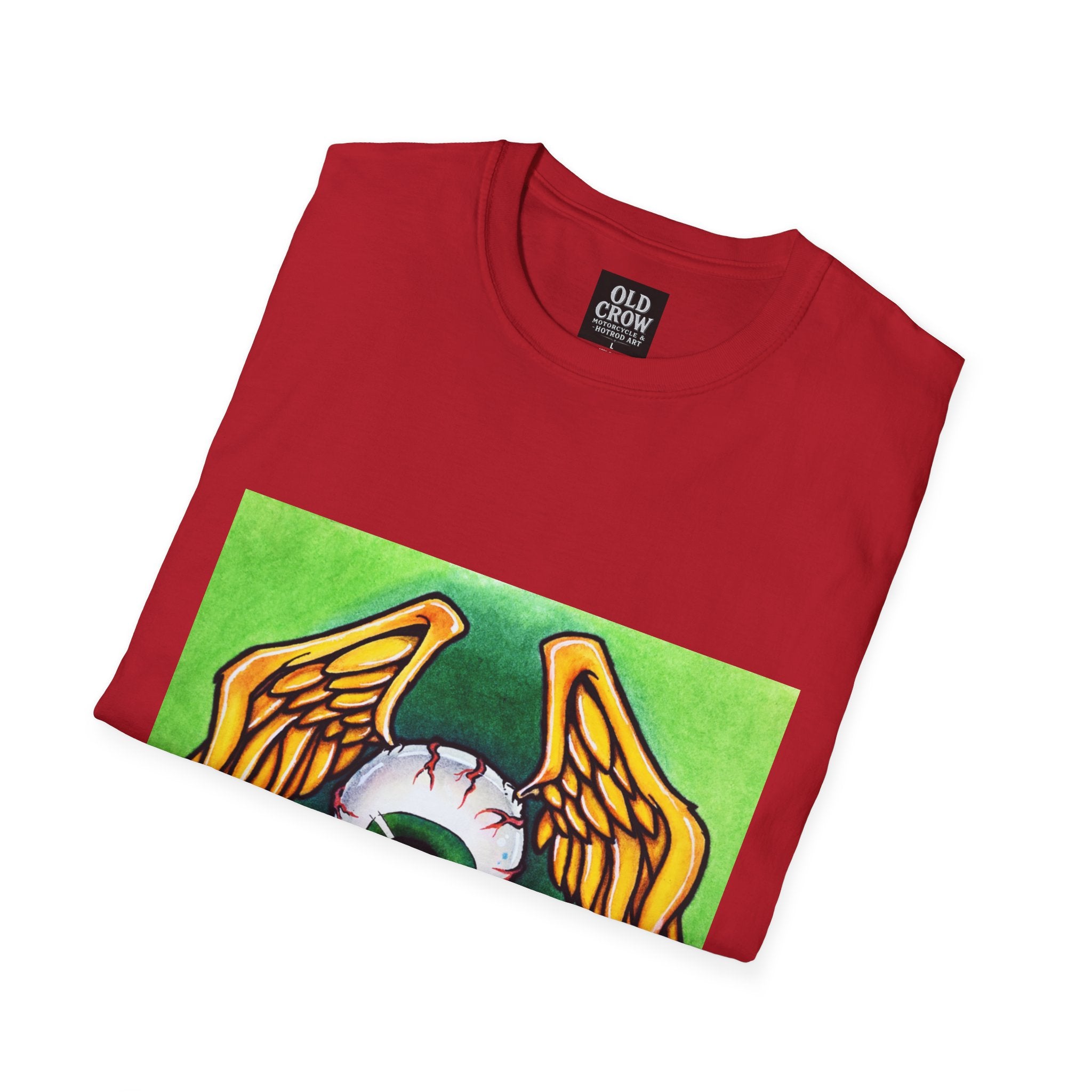 Flying Eyeball Art Print Softstyle T-Shirt