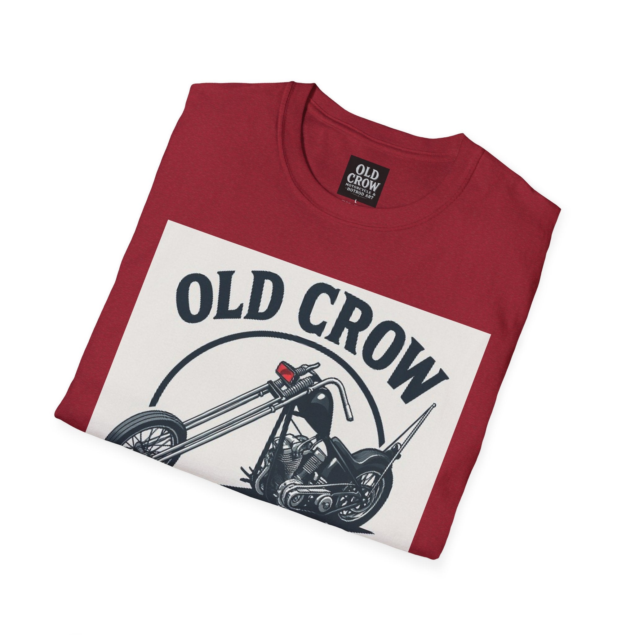 Old Crow Long Fork Chopper Sticker T-Shirt