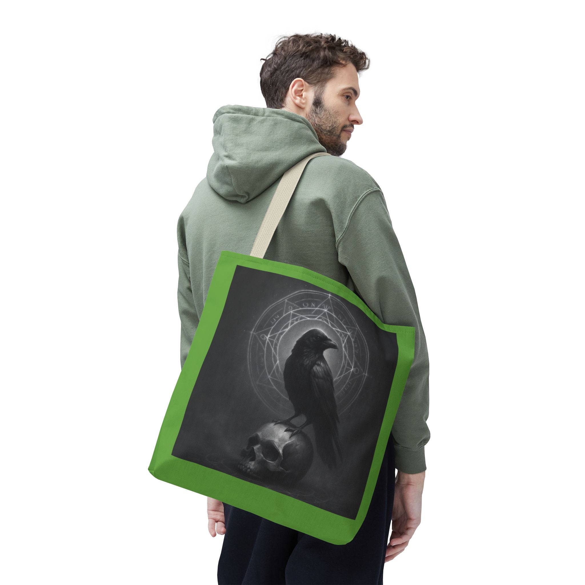 Black Raven & Skull Magic  Tote Bag