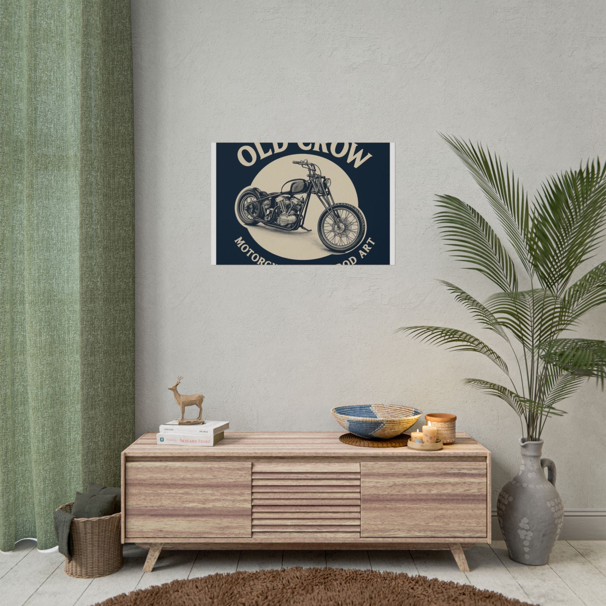 Old Crow Rolled Poster, Retro Wall Decor