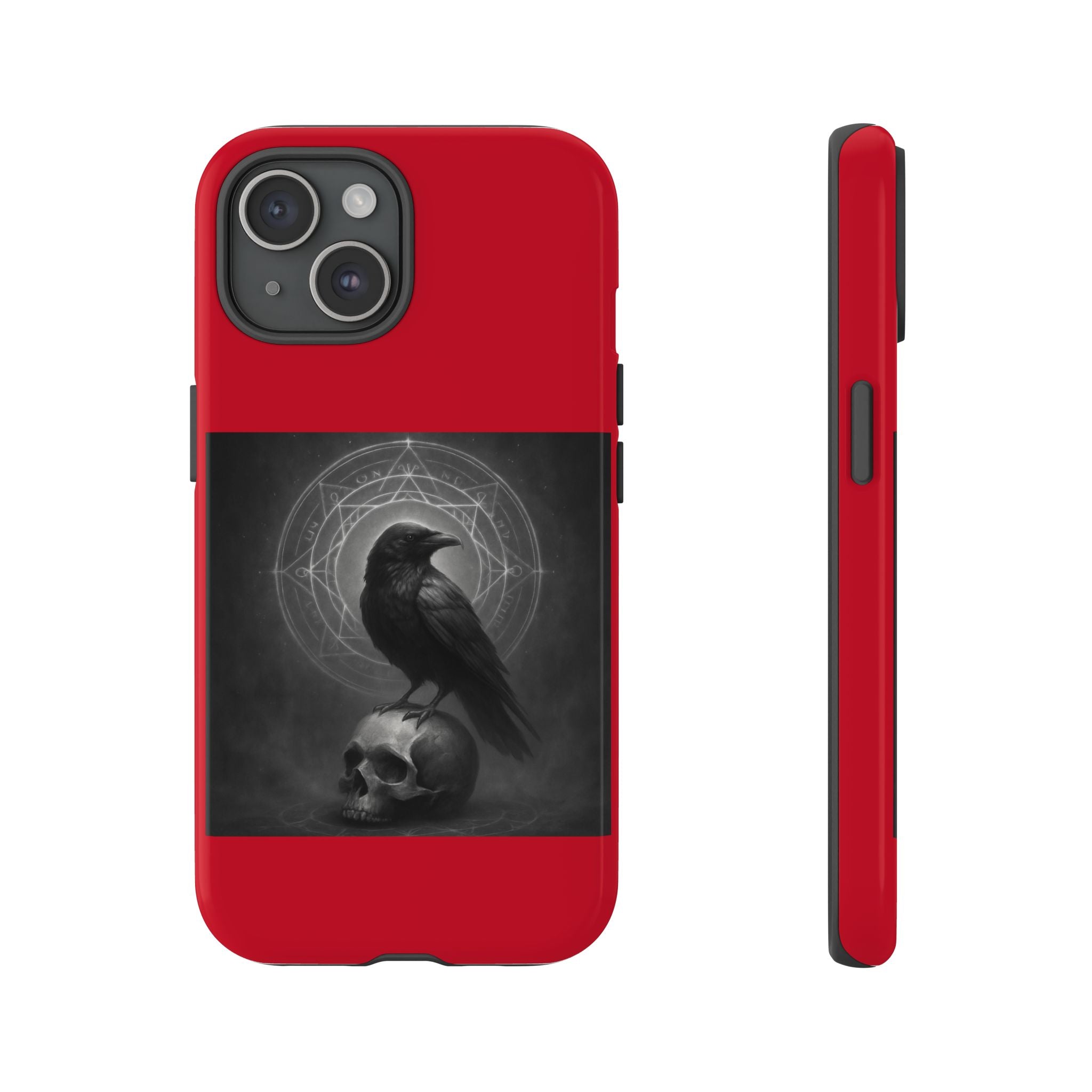 Occult Raven Sigil & Skull Art Cases