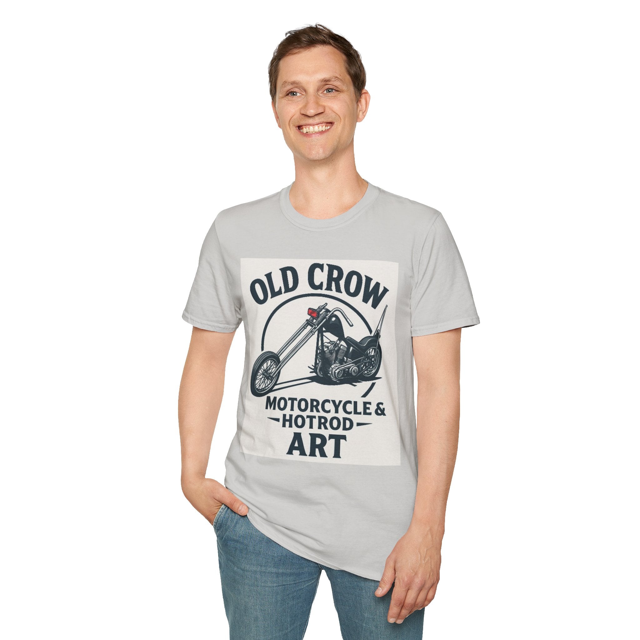 Old Crow Long Fork Chopper Sticker T-Shirt