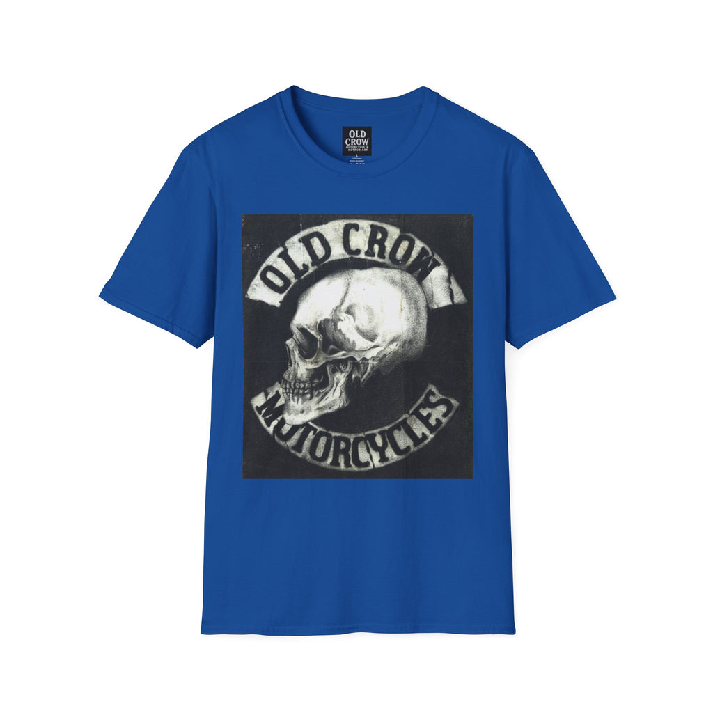 Old Crow Motorcycles Skull Emblem Patch T-Shirt