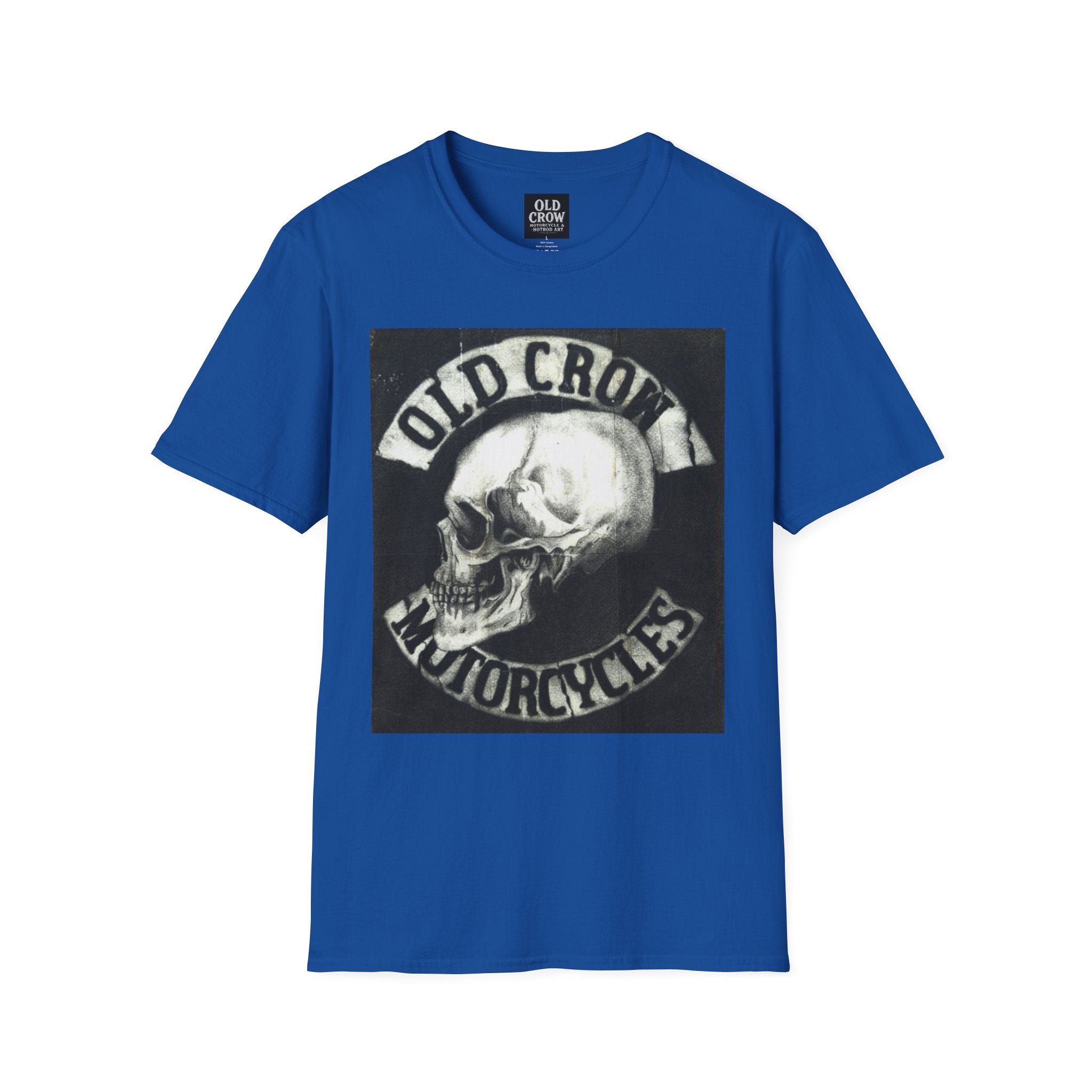 Old Crow Motorcycles Skull Emblem Patch T-Shirt
