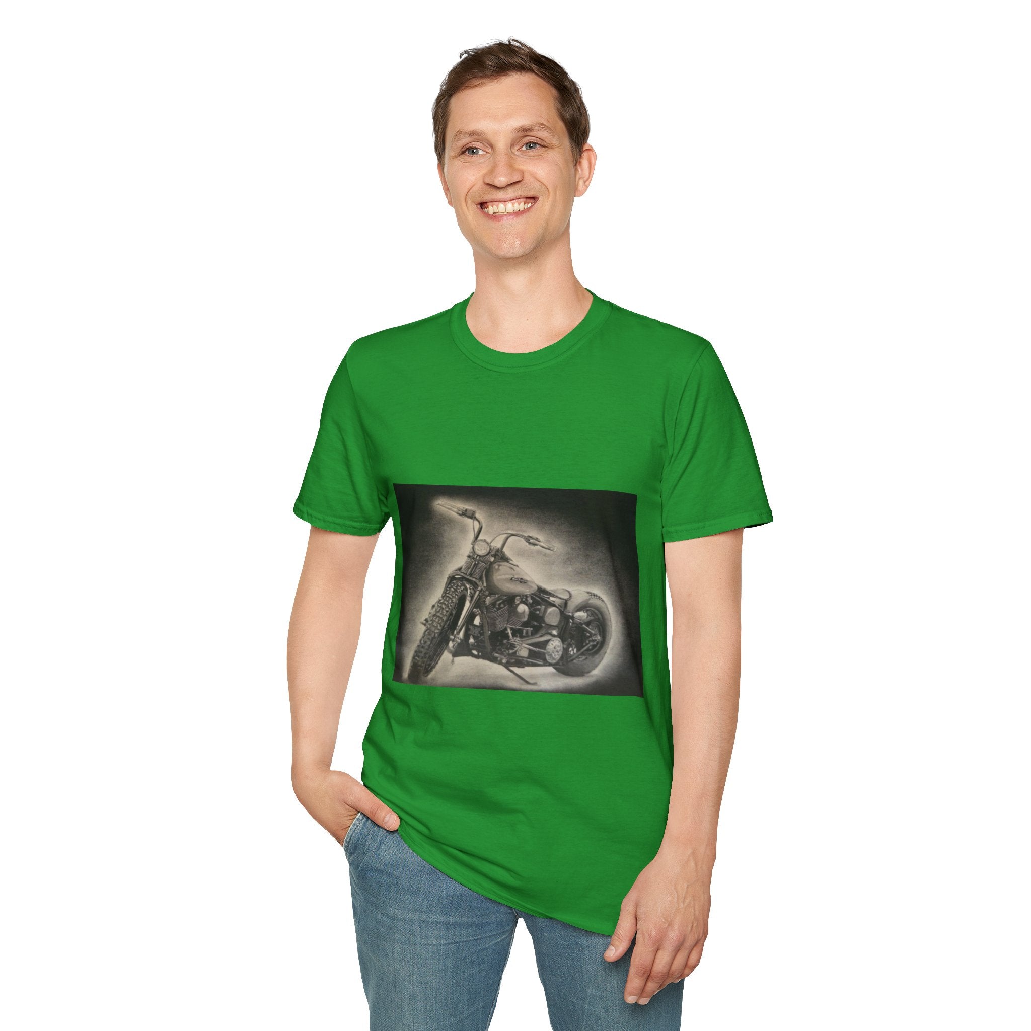 Custom Bobber Bike Canvas T-Shirt
