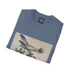Aviation and Motorcycle Heritage Print  T-Shirt