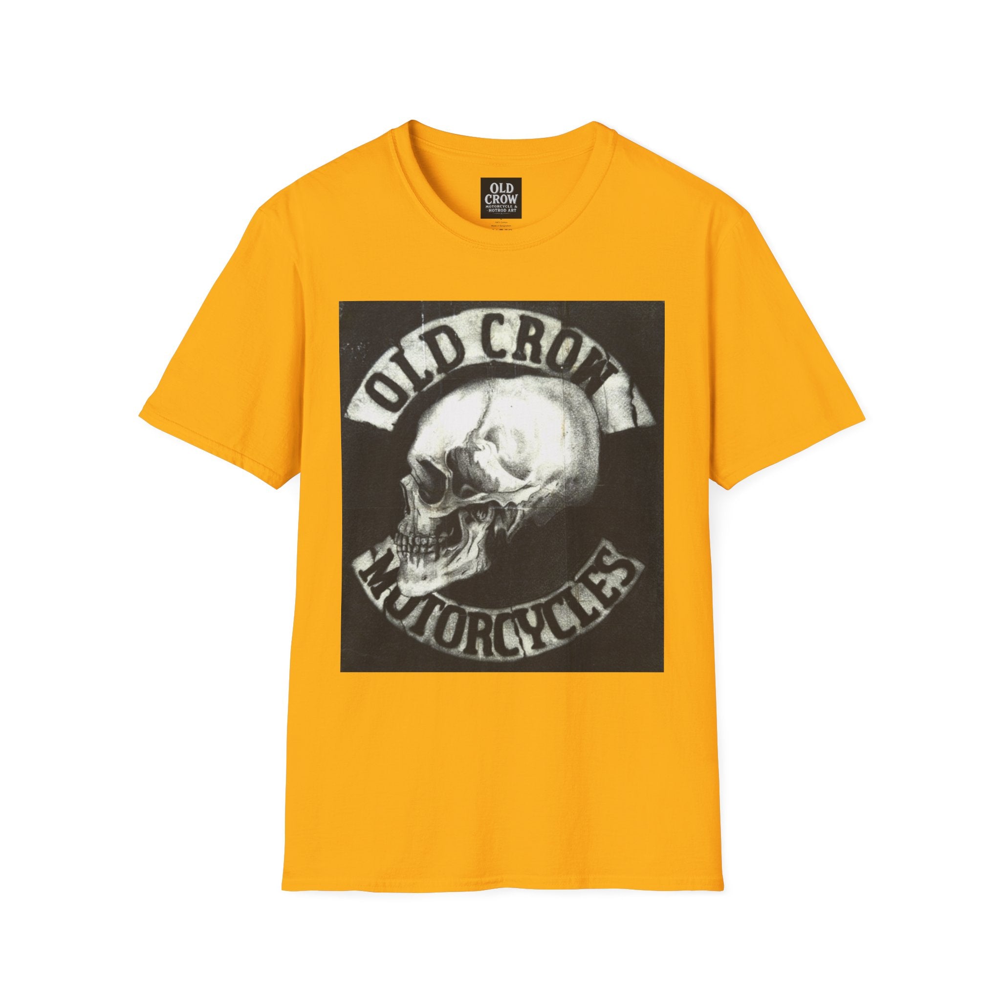 Old Crow Motorcycles Skull Emblem Patch T-Shirt