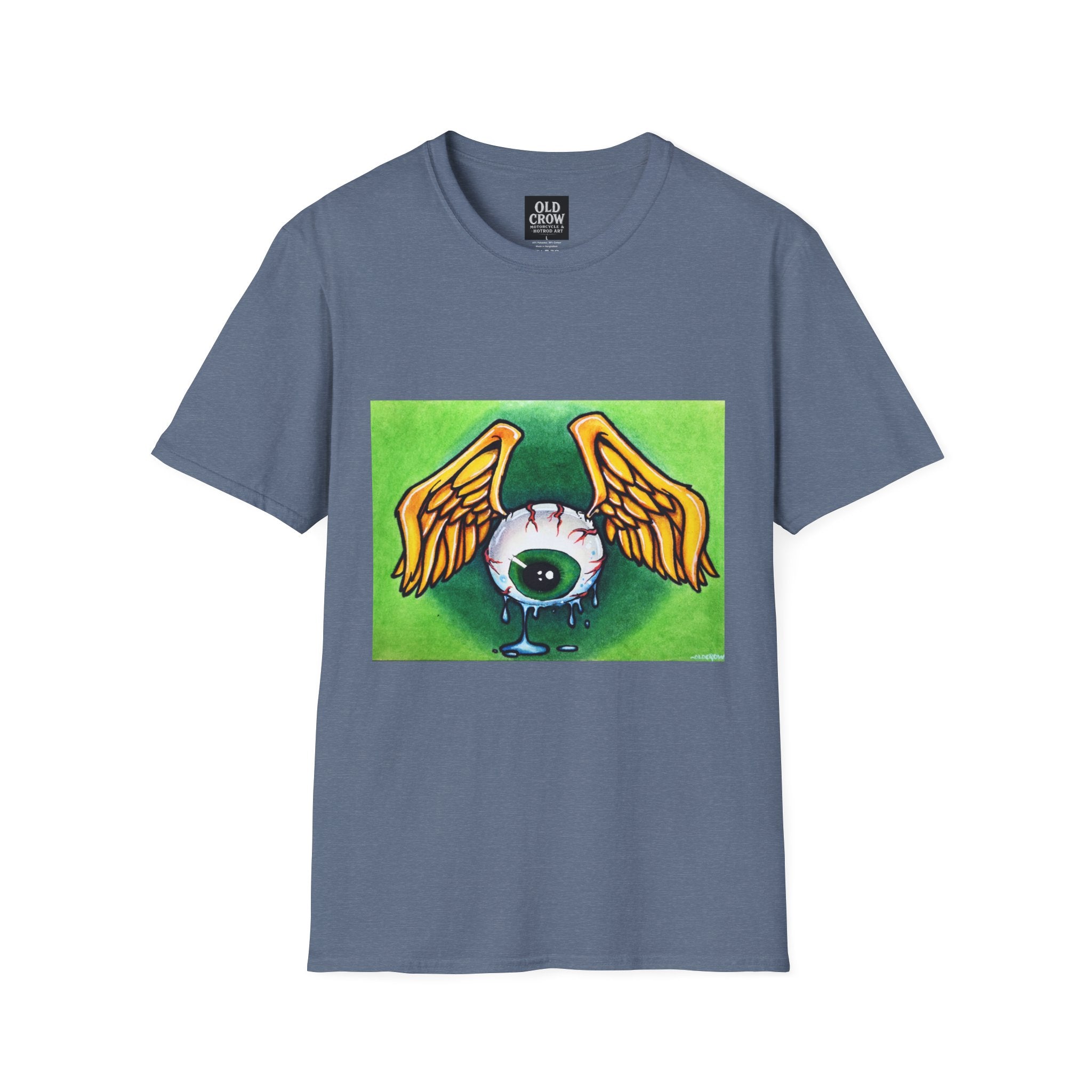 Flying Eyeball Art Print Softstyle T-Shirt