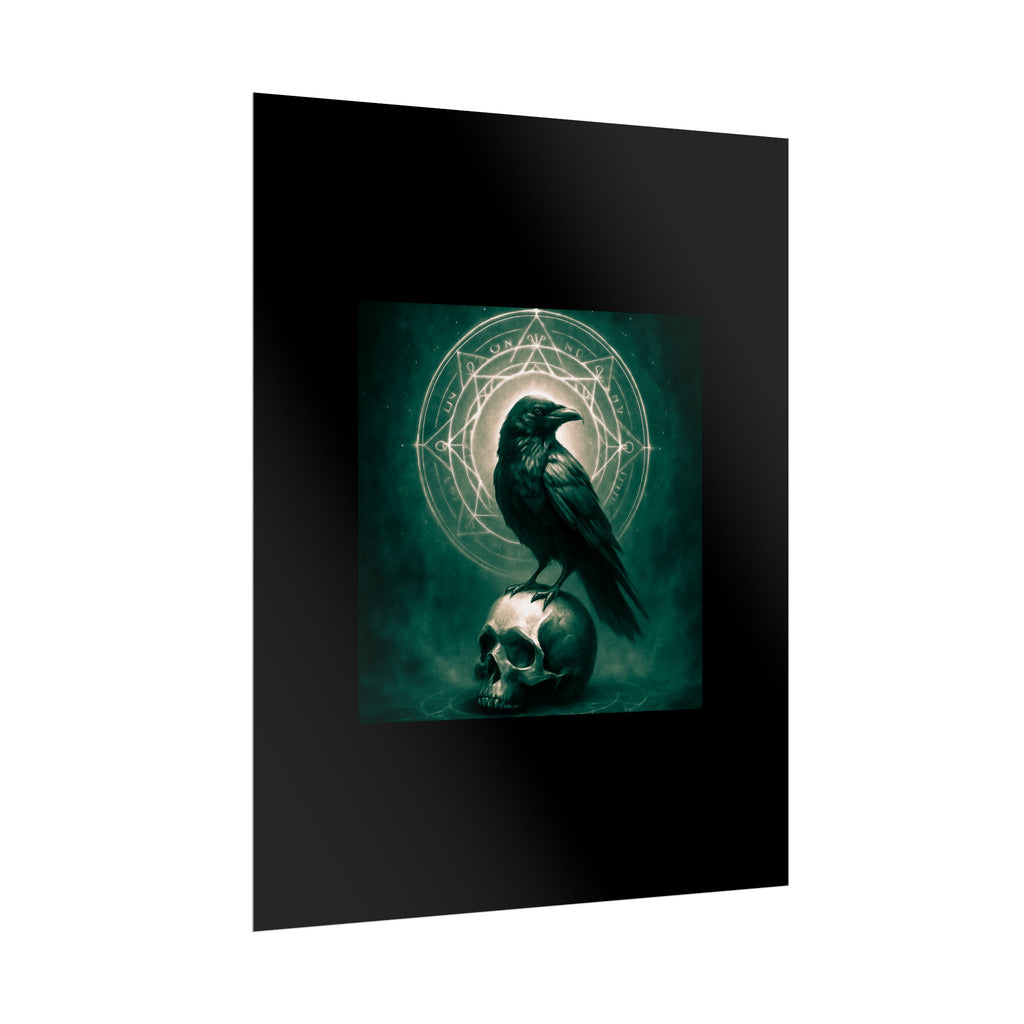 Mystical Raven Art Poster | Dark Aesthetic Wall Decor for Home