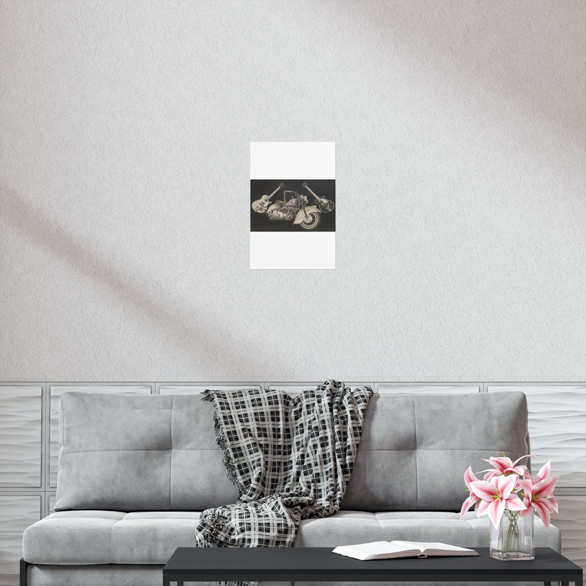 Guitars & Gasoline Art Poster, Music Wall Decor