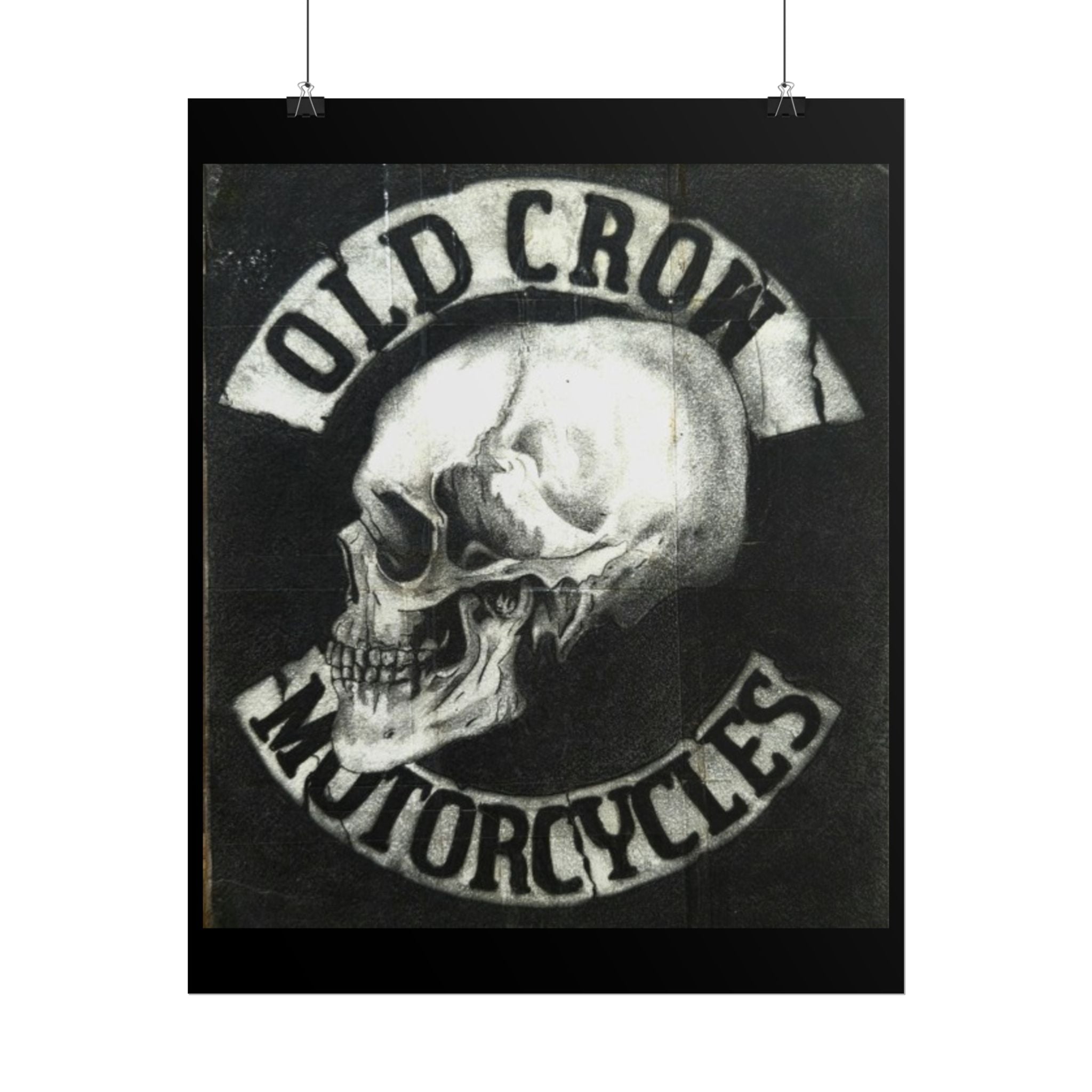 Vintage Motorcycle Skull Rolled Posters