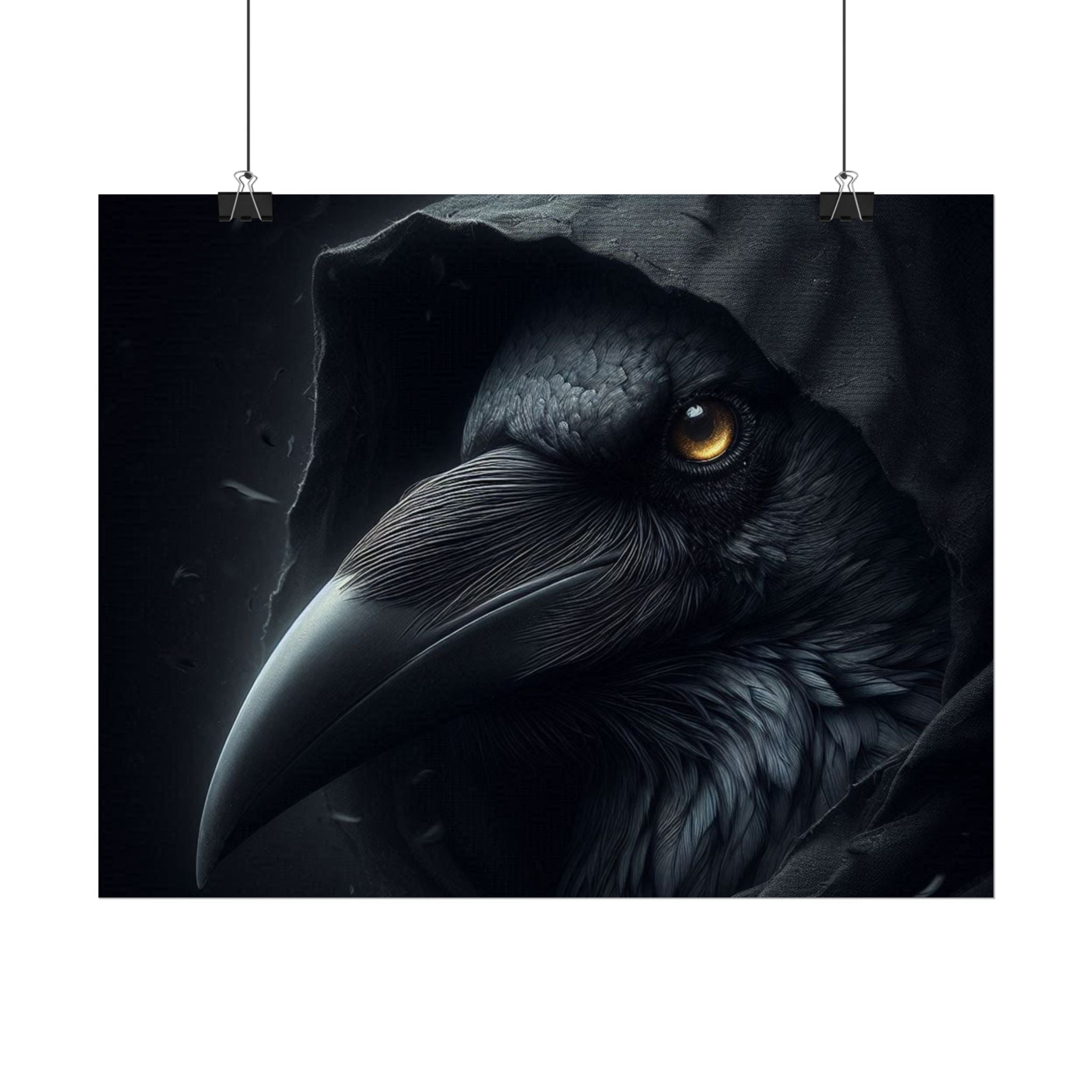 Dark Raven Hooded Rolled Poster