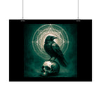 Mystical Raven Art Poster | Dark Aesthetic Wall Decor for Home
