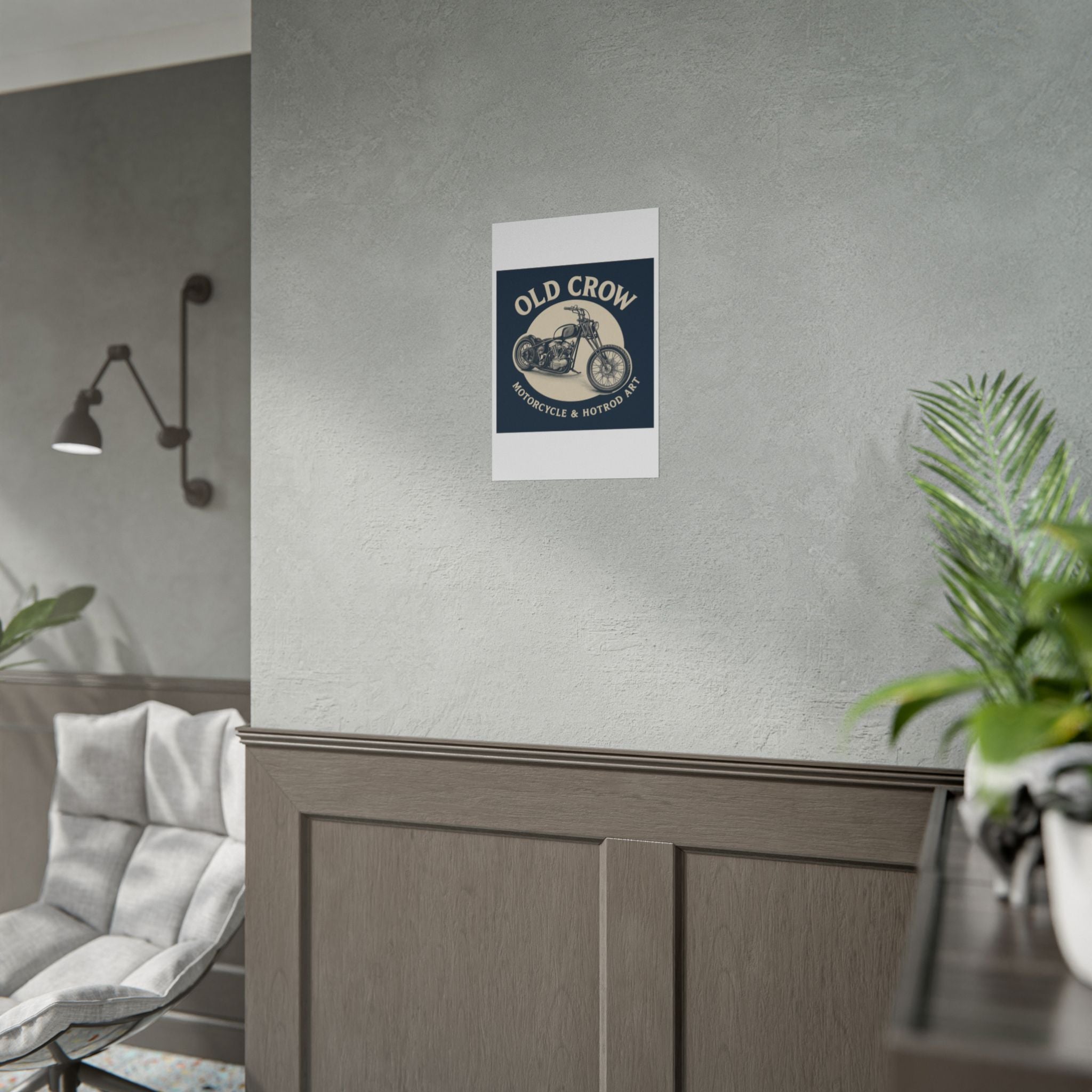 Old Crow Rolled Poster, Retro Wall Decor