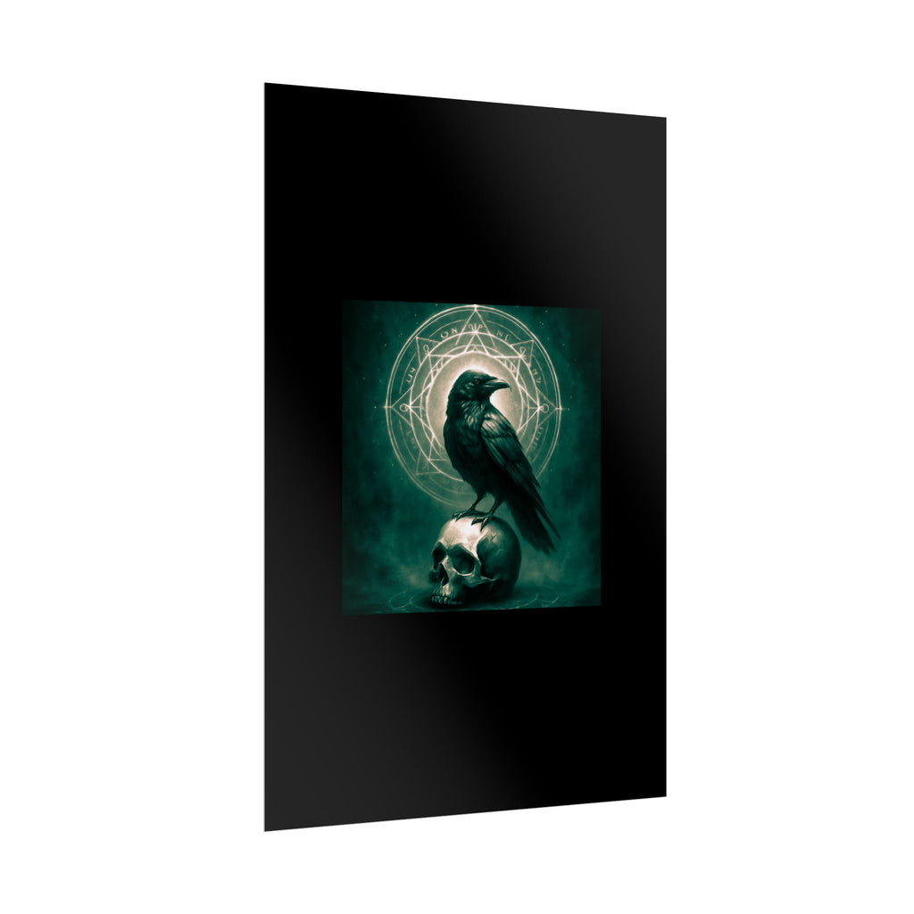 Mystical Raven Art Poster | Dark Aesthetic Wall Decor for Home