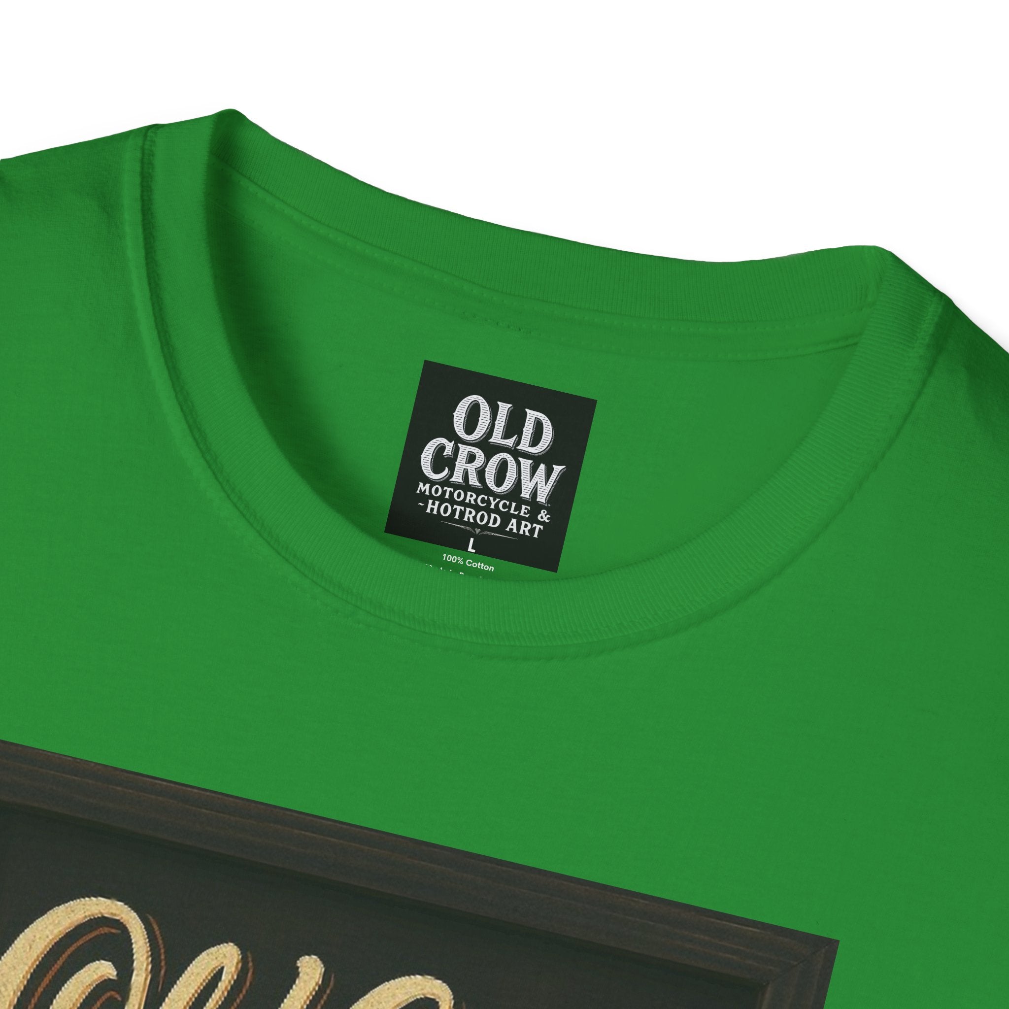 Old Crow Motorcycle & Hotrod Art Softstyle T-Shirt