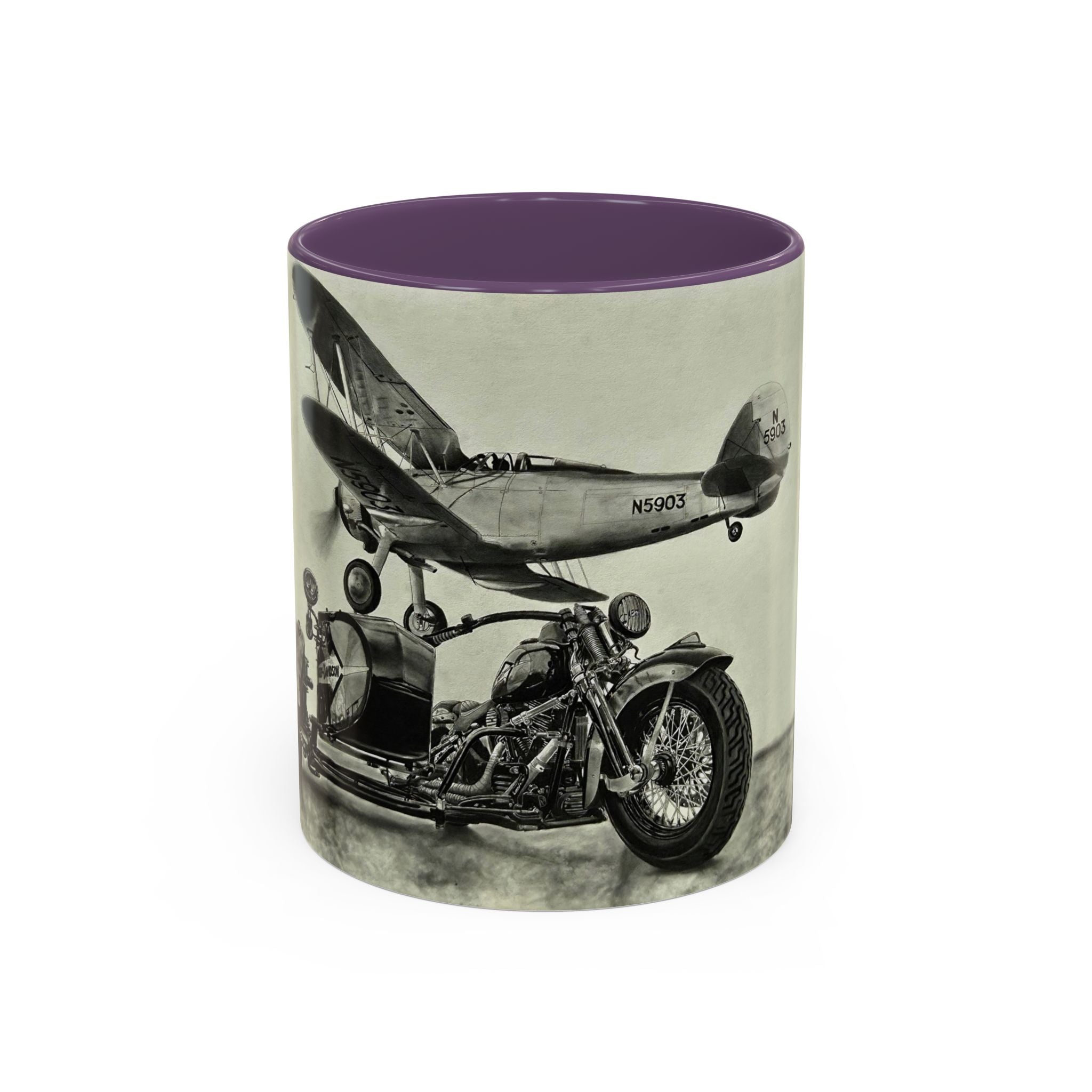 17 Retro Motorcycle & Airplane Coffee Mug