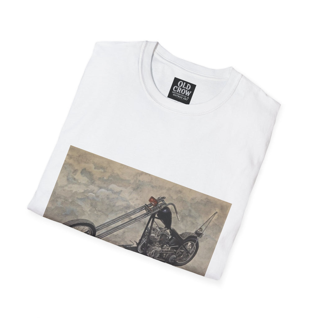 Retro Chopper Motorcycle Poster T-Shirt