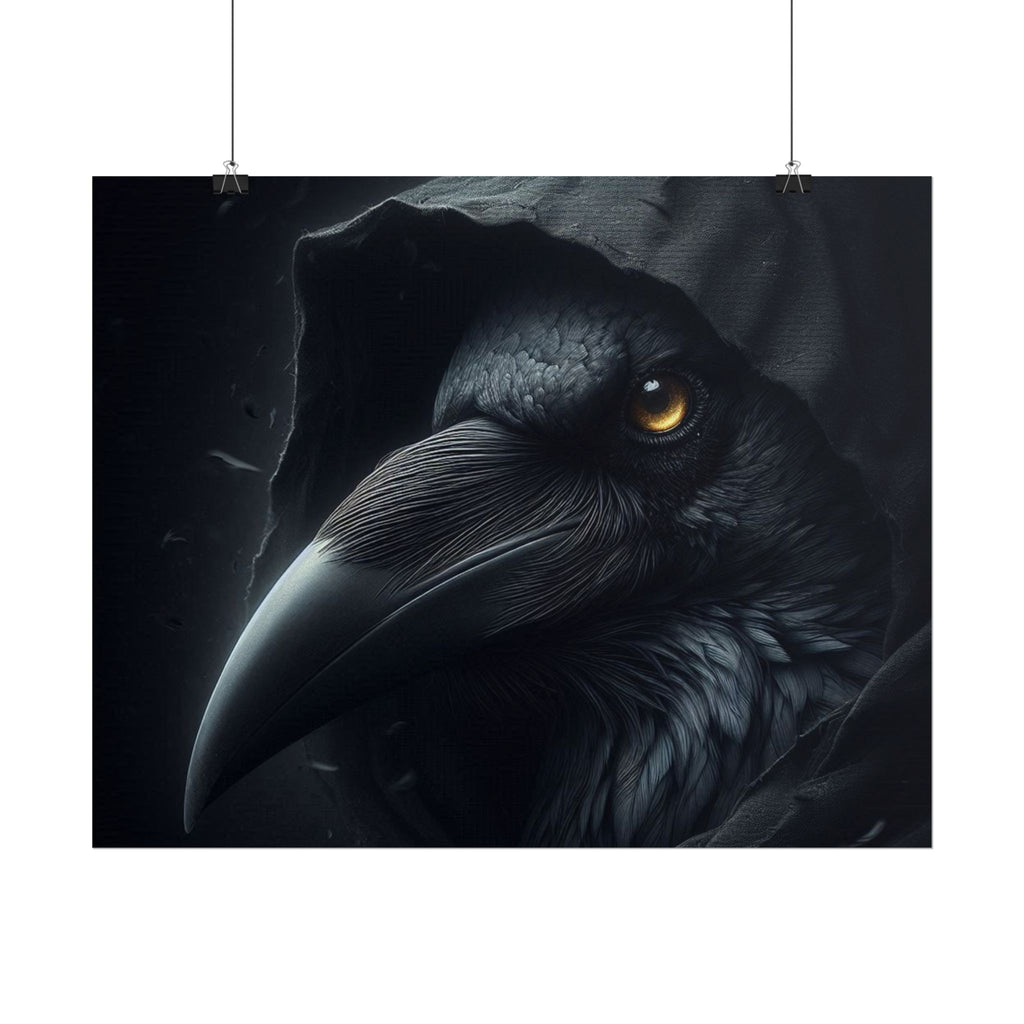 Dark Raven Hooded Rolled Poster