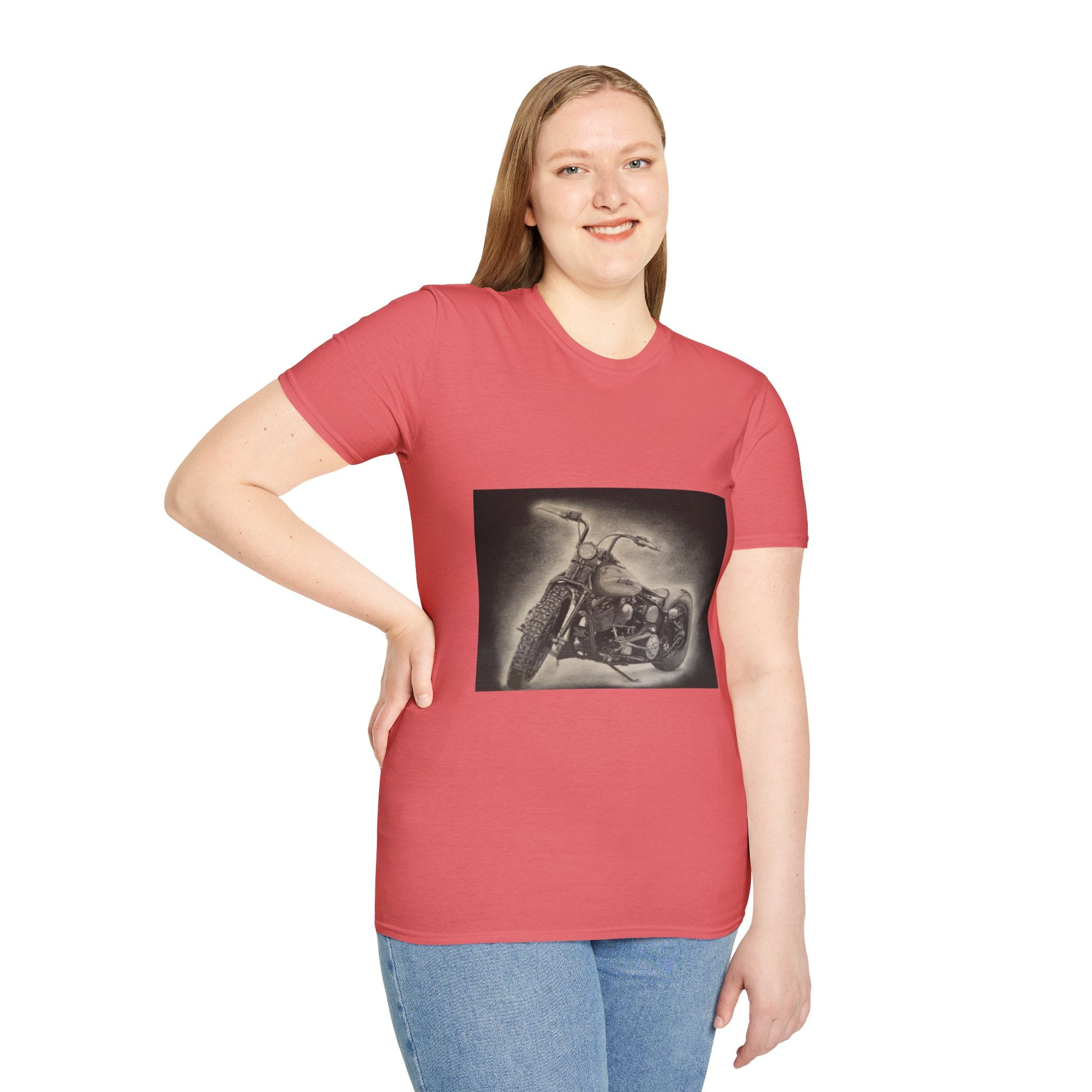Custom Bobber Bike Canvas T-Shirt