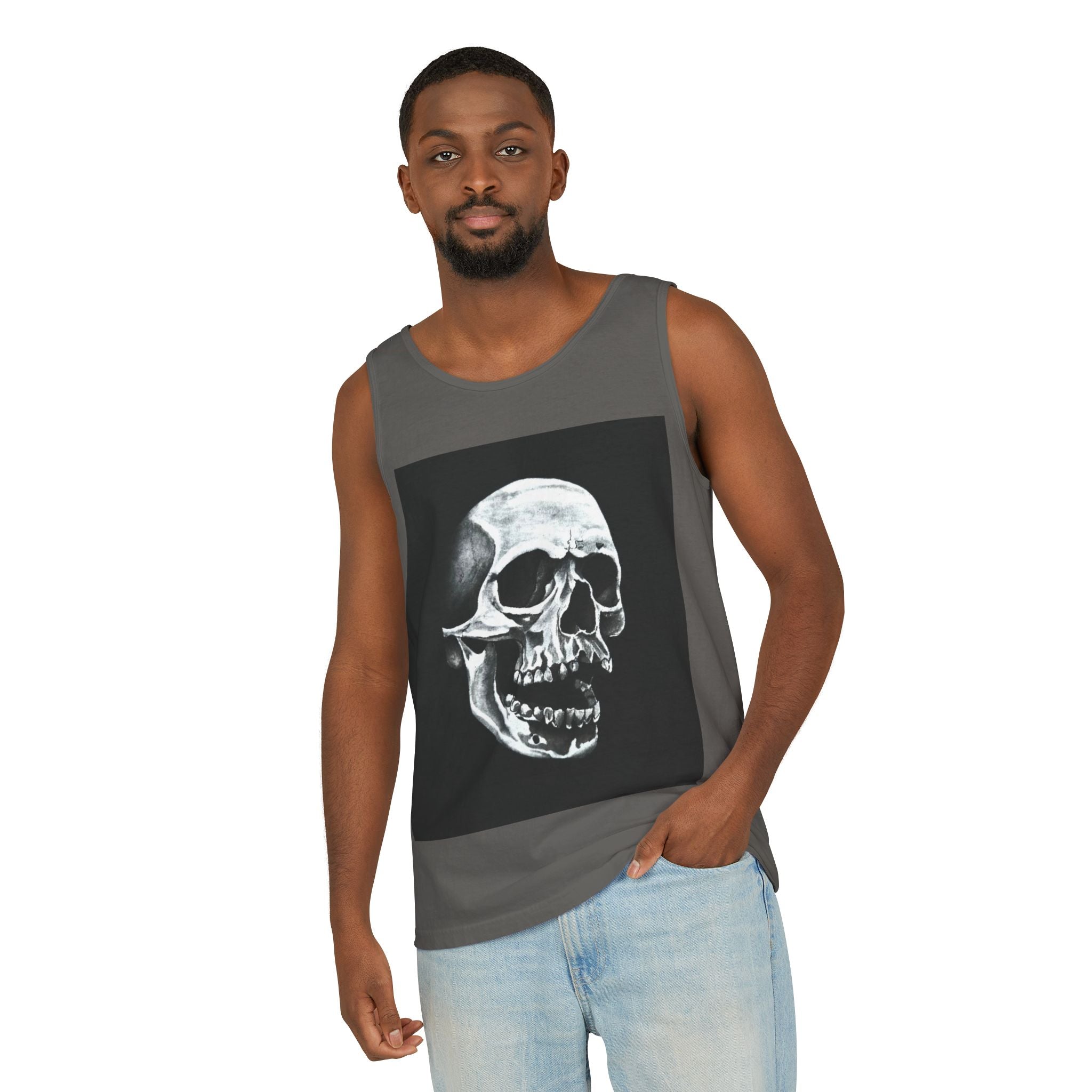 Shadowed Skull Tank Top